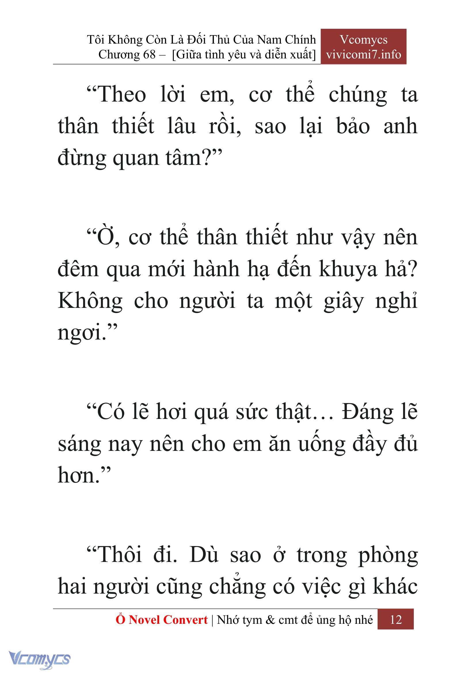 [Novel] Tôi Không Còn Là Đối Thủ Của Nam Chính Chap 68 - Trang 2