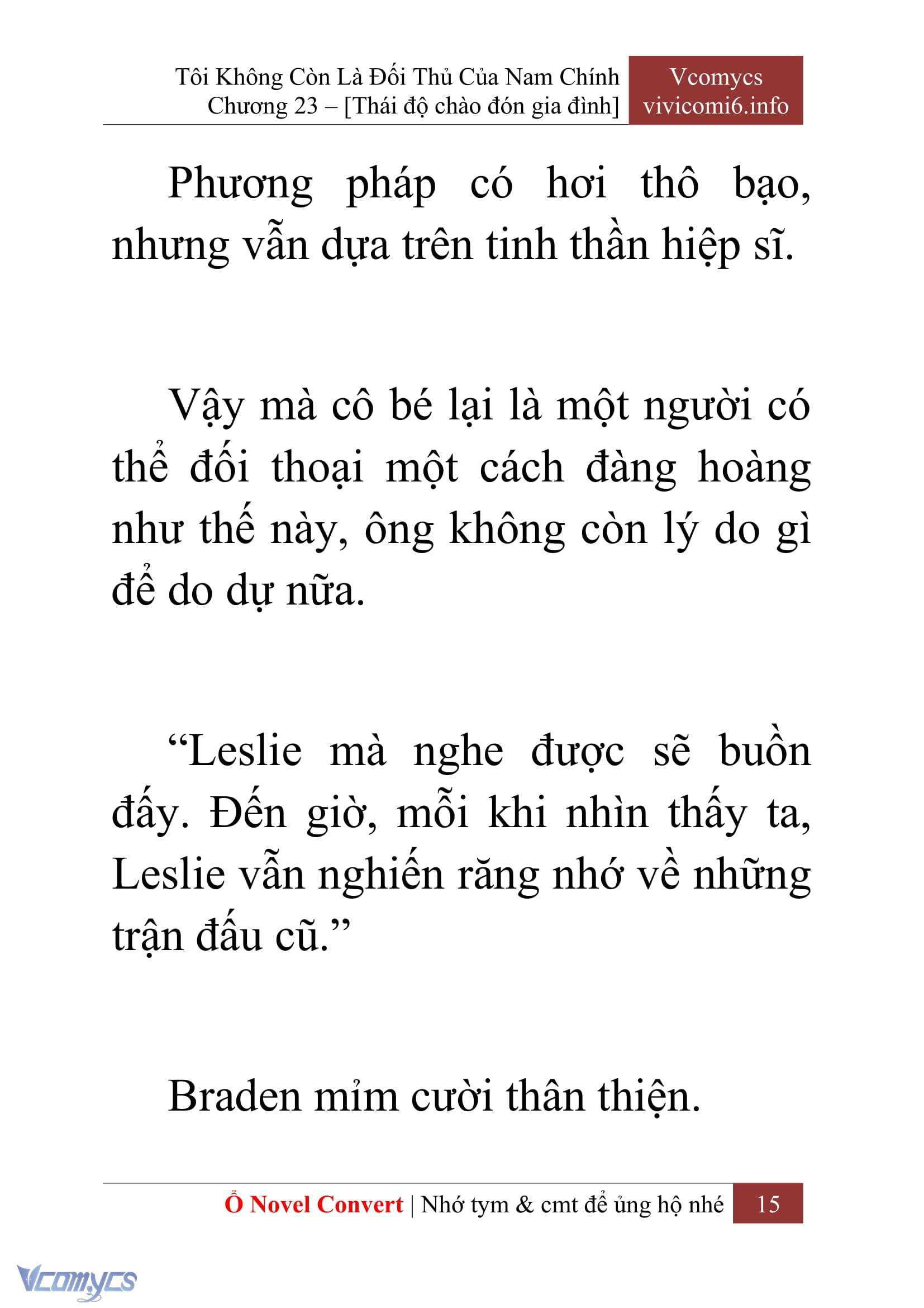 [Novel] Tôi Không Còn Là Đối Thủ Của Nam Chính Chap 23 - Trang 2