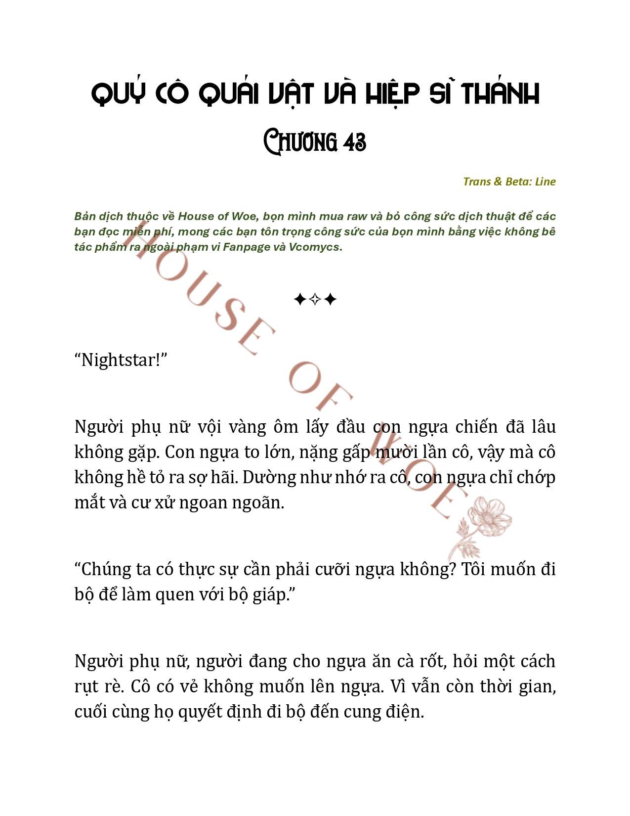[NOVEL] QUÝ CÔ QUÁI VẬT VÀ HIỆP SĨ THÁNH Chap 43 - Trang 2
