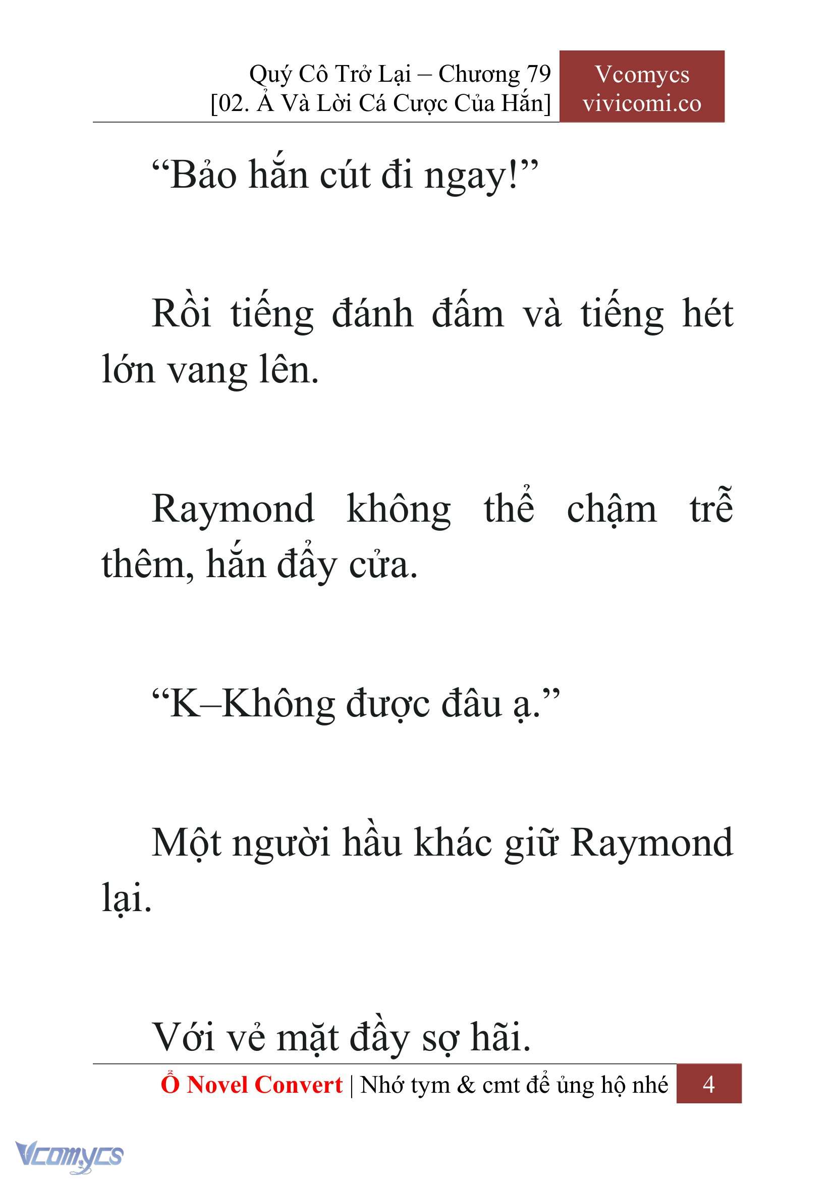 [Novel] Quý Cô Trở Lại Chap 79 - Trang 2