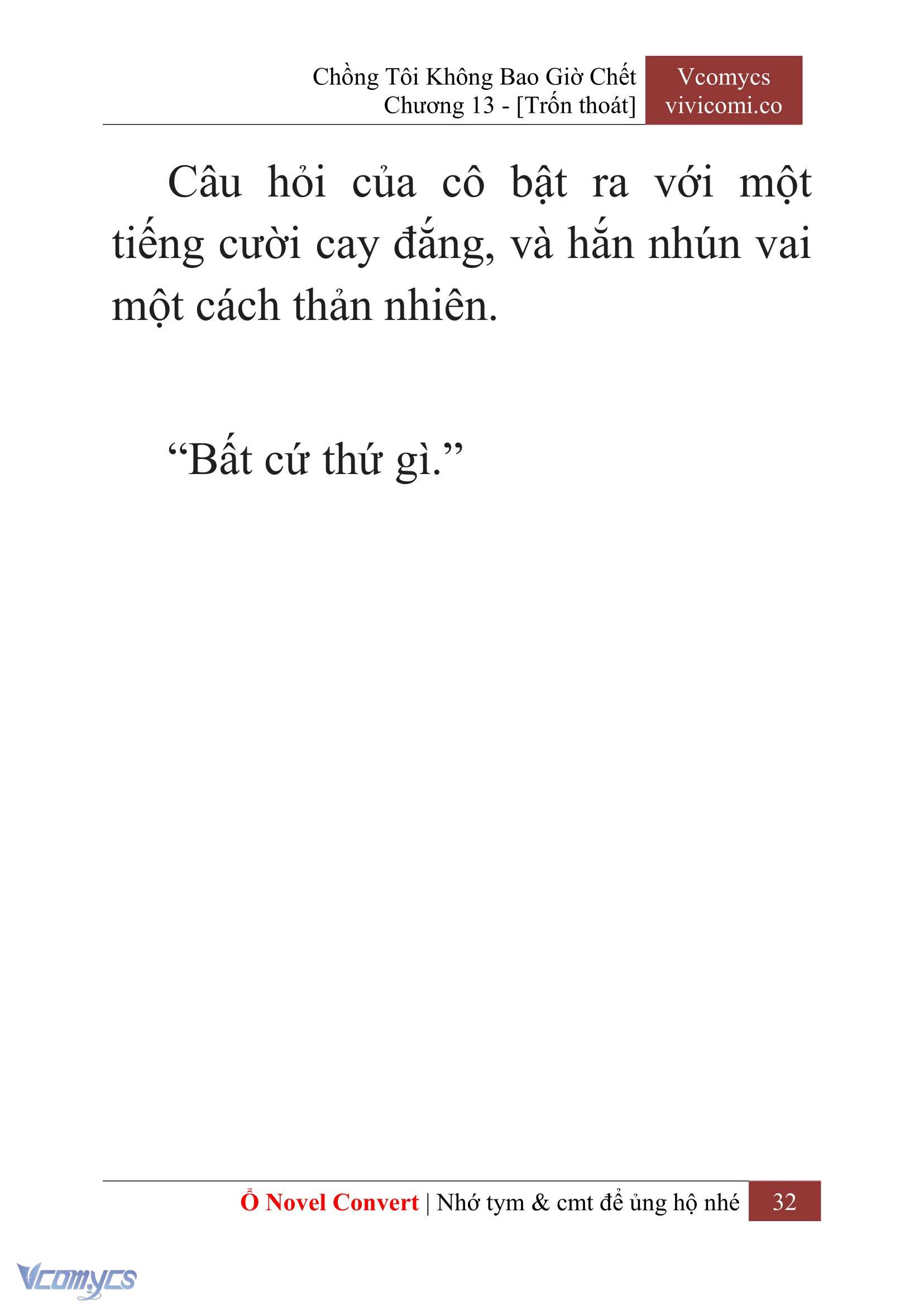 [Novel] Chồng Tôi Không Bao Giờ Chết Chap 13 - Trang 2