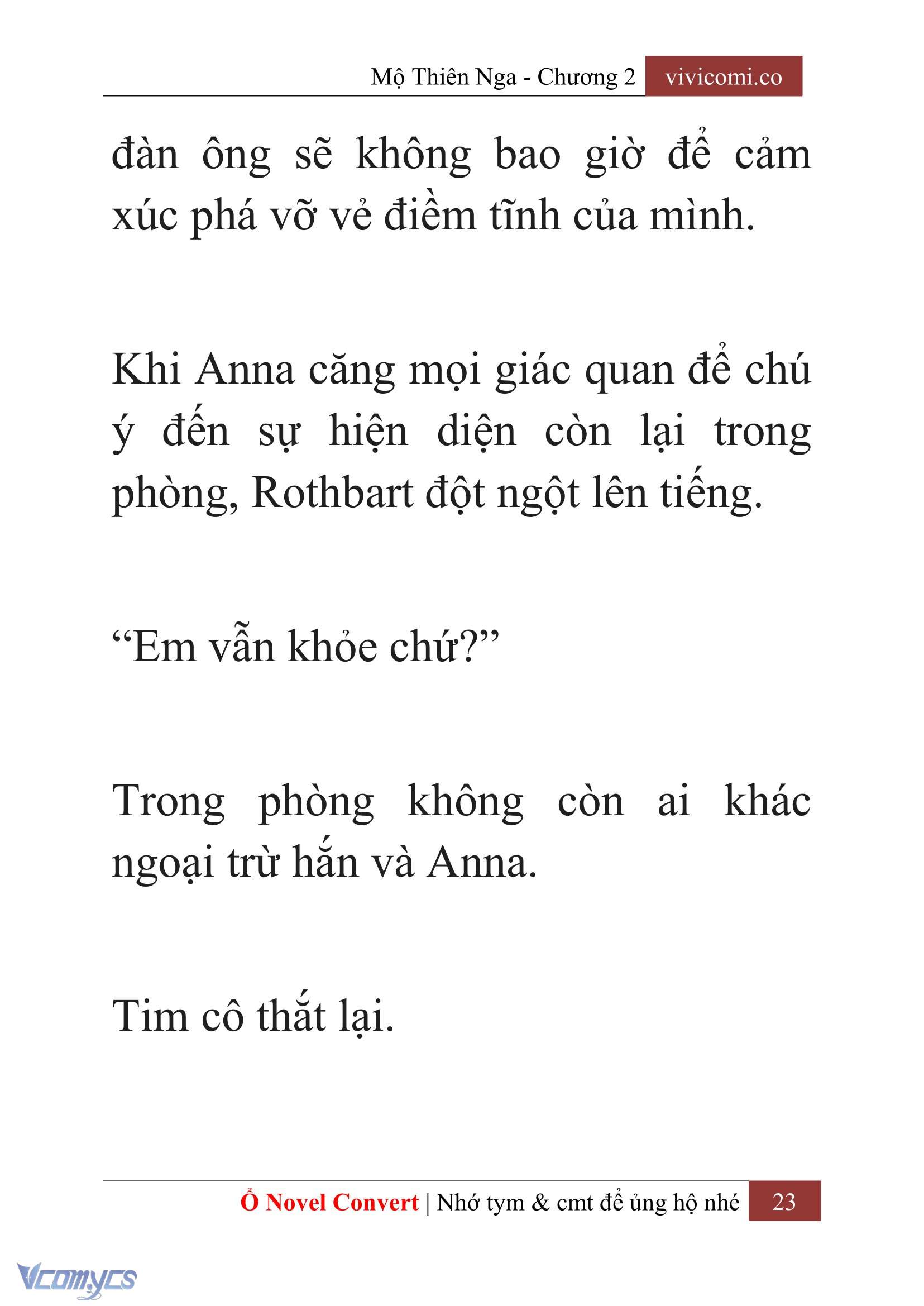 [Novel] Mộ Thiên Nga Chap 2 - Trang 2