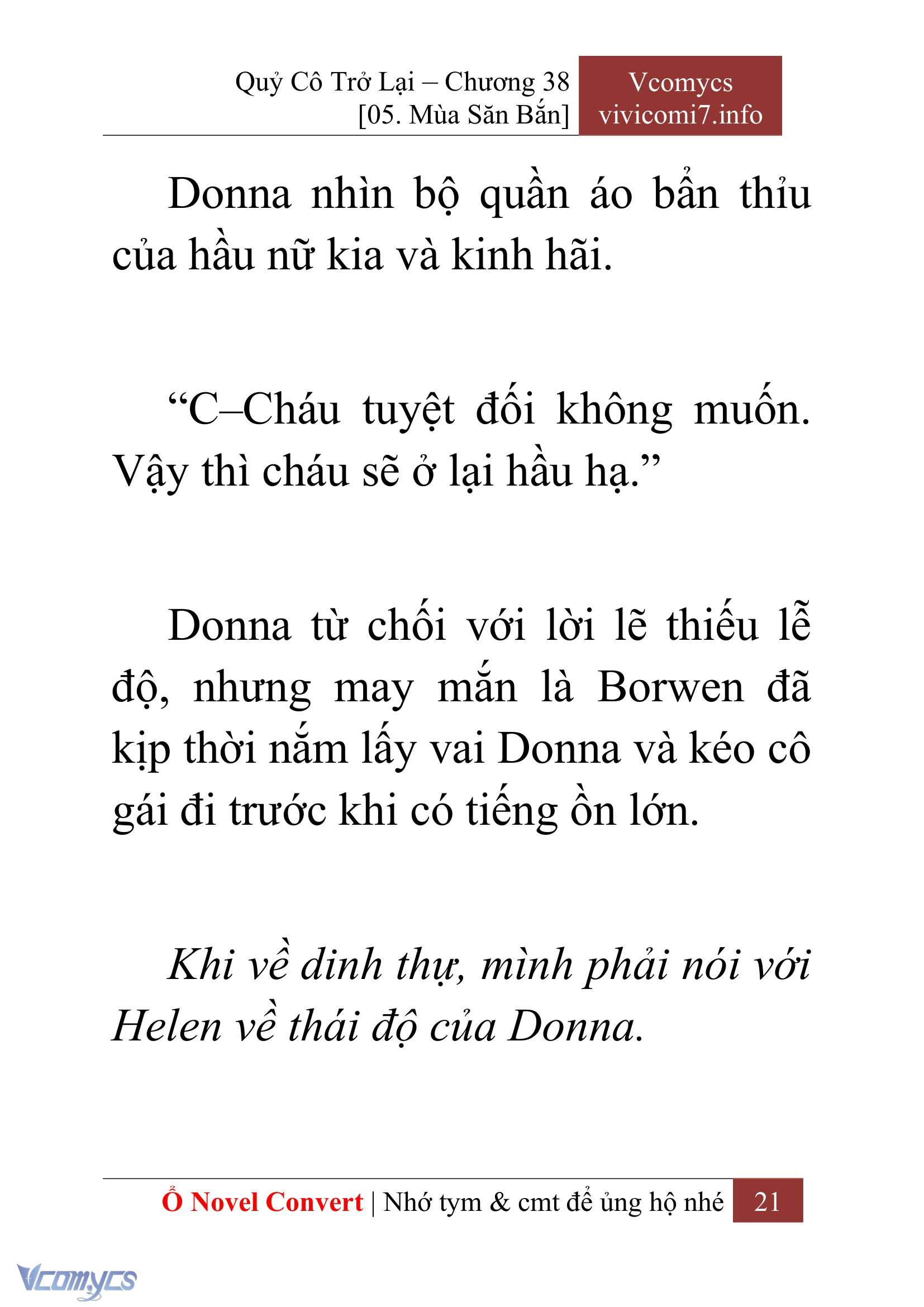 [Novel] Quý Cô Trở Lại Chap 38 - Trang 2