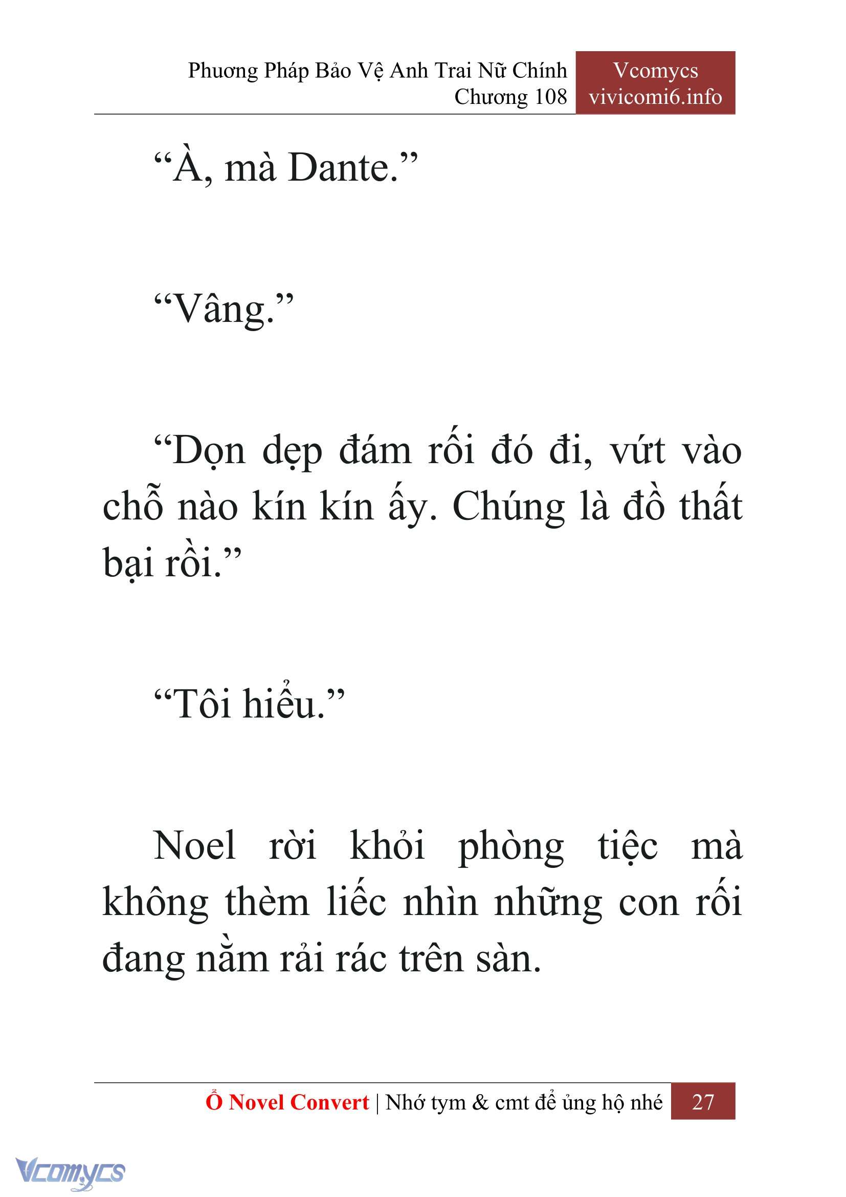 [Novel] Phương Pháp Bảo Vệ Anh Trai Nữ Chính Chap 108 - Trang 2