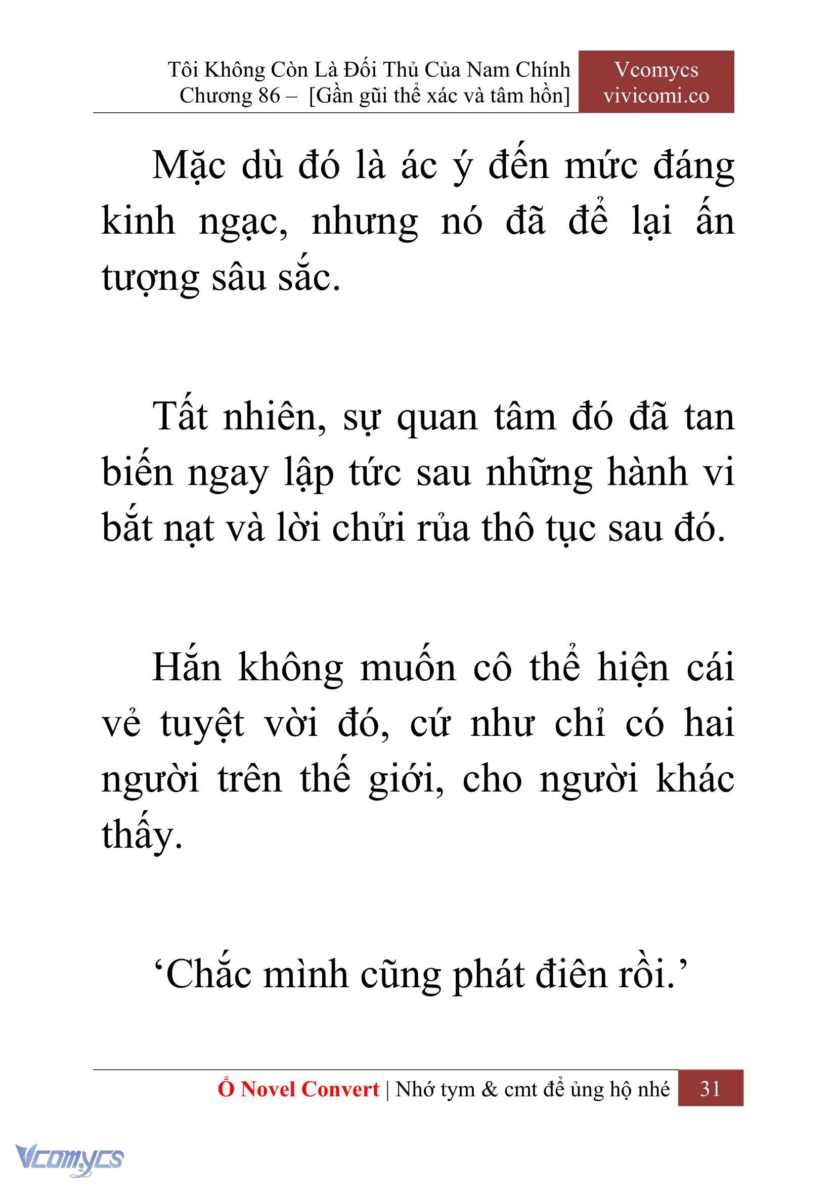 [Novel] Tôi Không Còn Là Đối Thủ Của Nam Chính Chap 86 - Trang 2