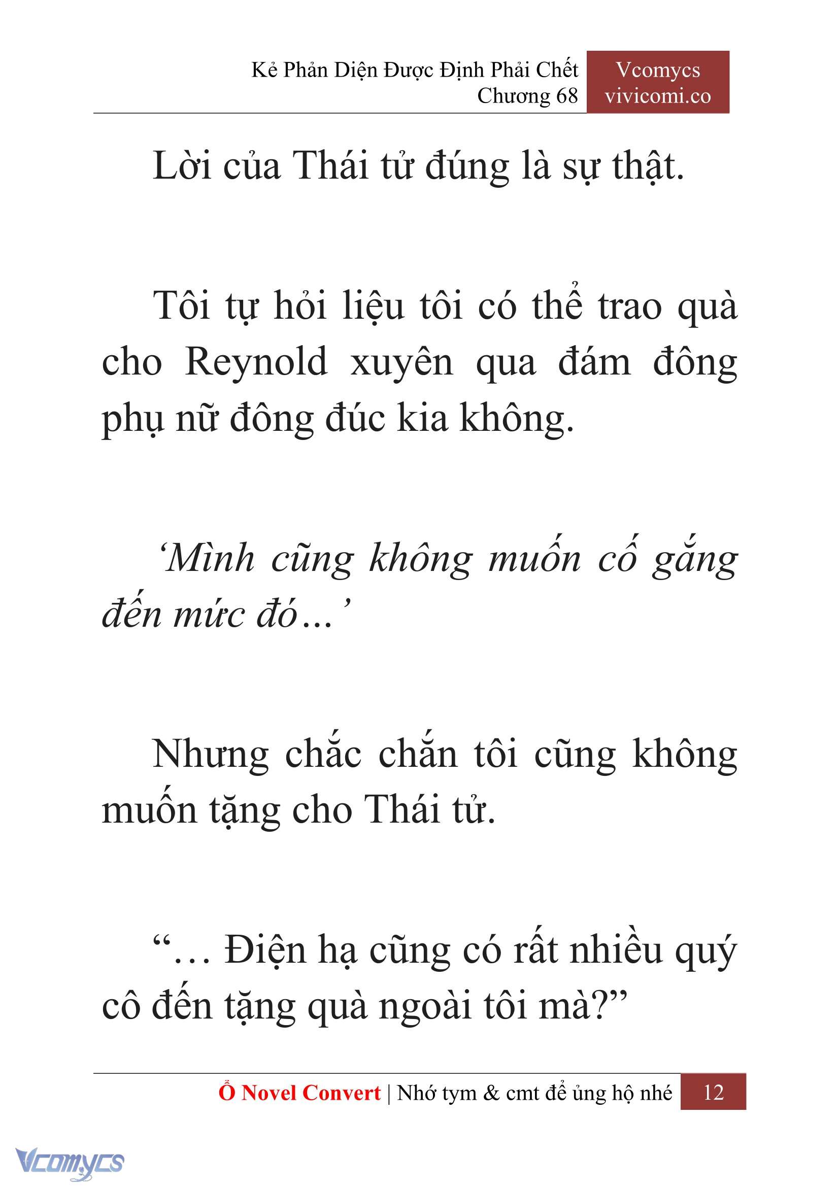 [Novel] Kẻ Phản Diện Được Định Phải Chết Chap 68 - Trang 2