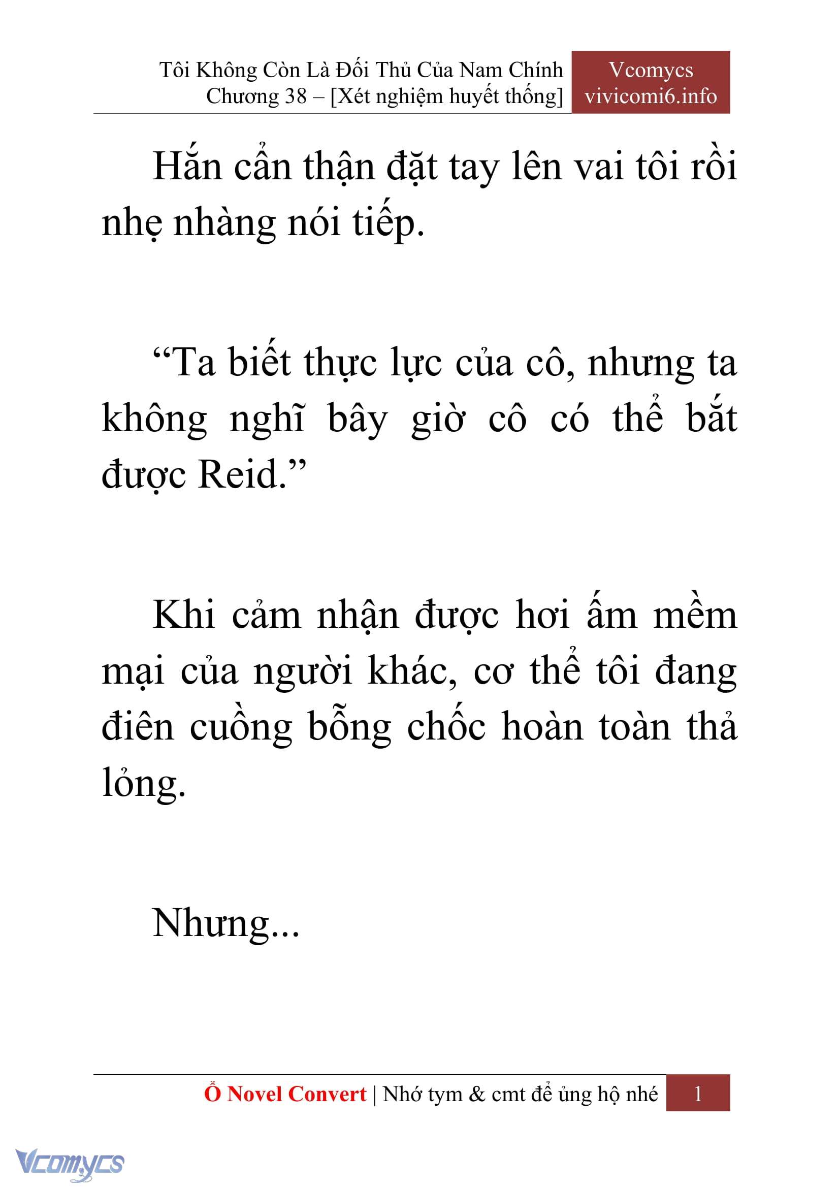 [Novel] Tôi Không Còn Là Đối Thủ Của Nam Chính Chap 38 - Trang 2