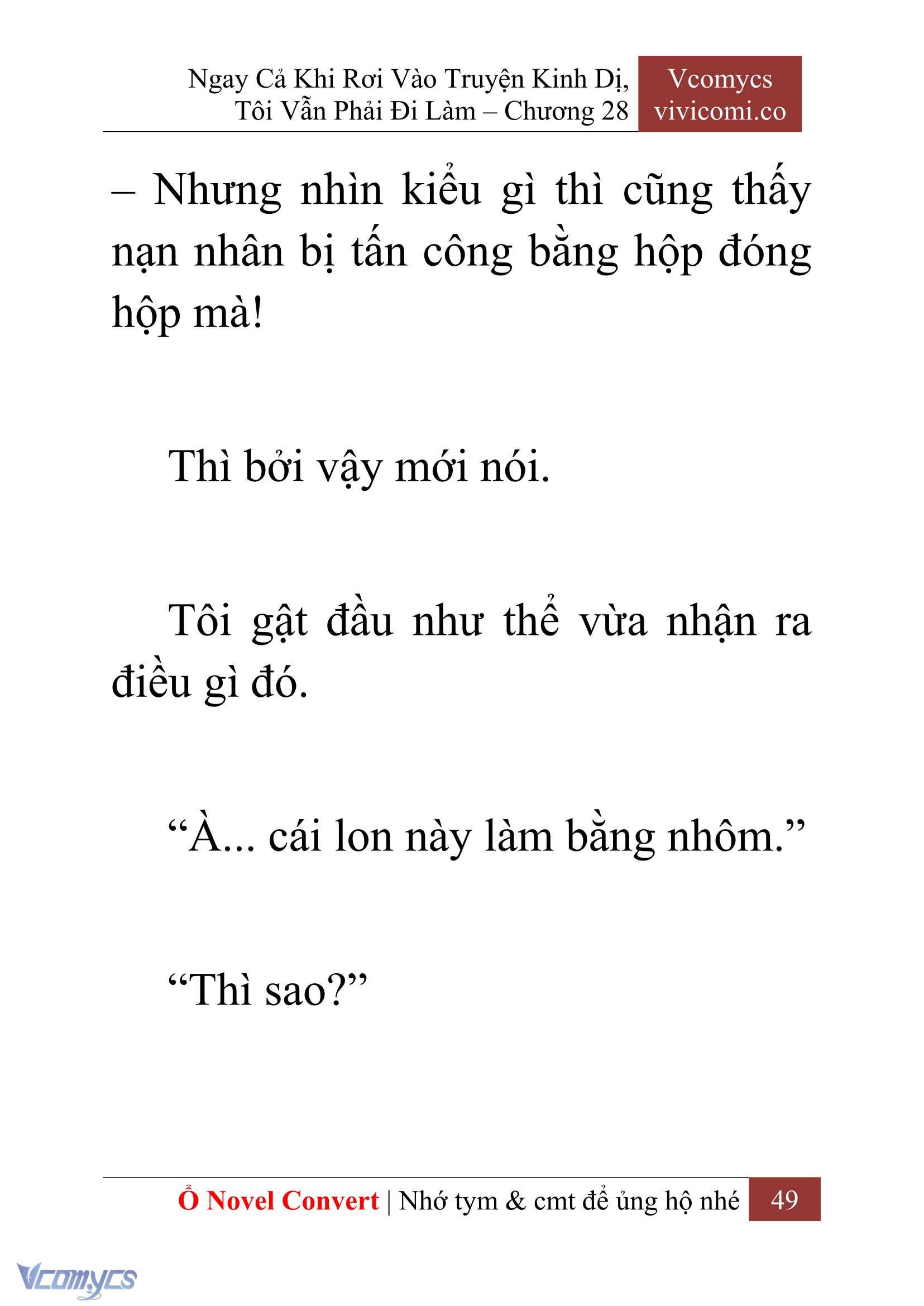 [Novel] Ngay Cả Khi Rơi Vào Truyện Kinh Dị, Tôi Vẫn Phải Đi Làm Chap 28 - Trang 2