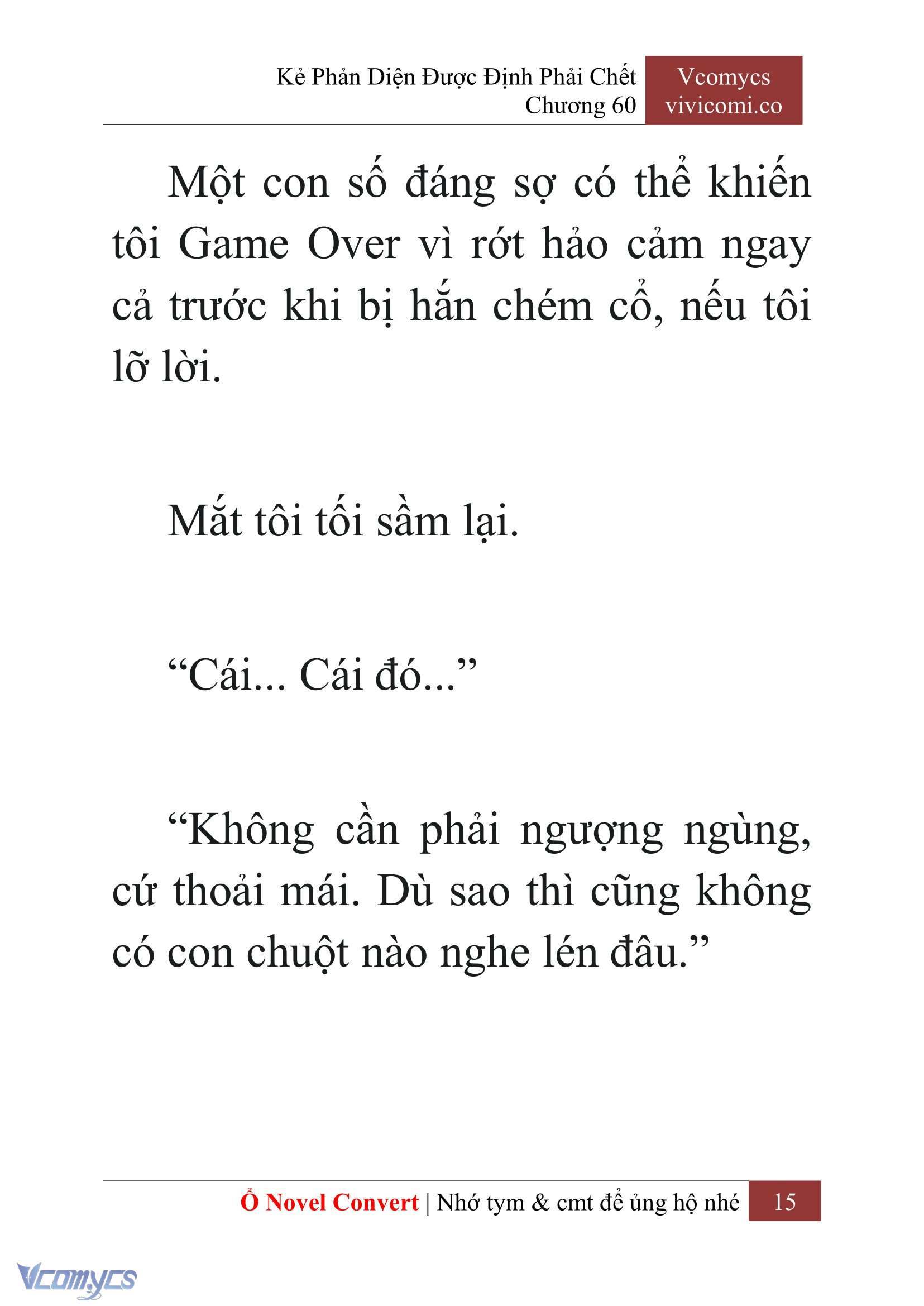 [Novel] Kẻ Phản Diện Được Định Phải Chết Chap 60 - Trang 2
