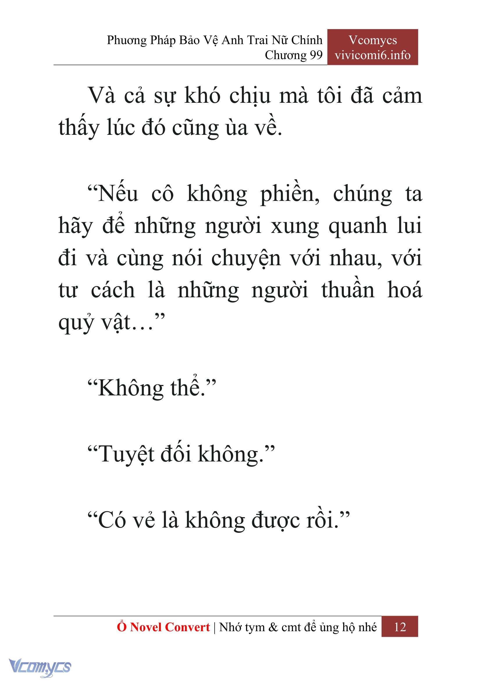 [Novel] Phương Pháp Bảo Vệ Anh Trai Nữ Chính Chap 99 - Trang 2