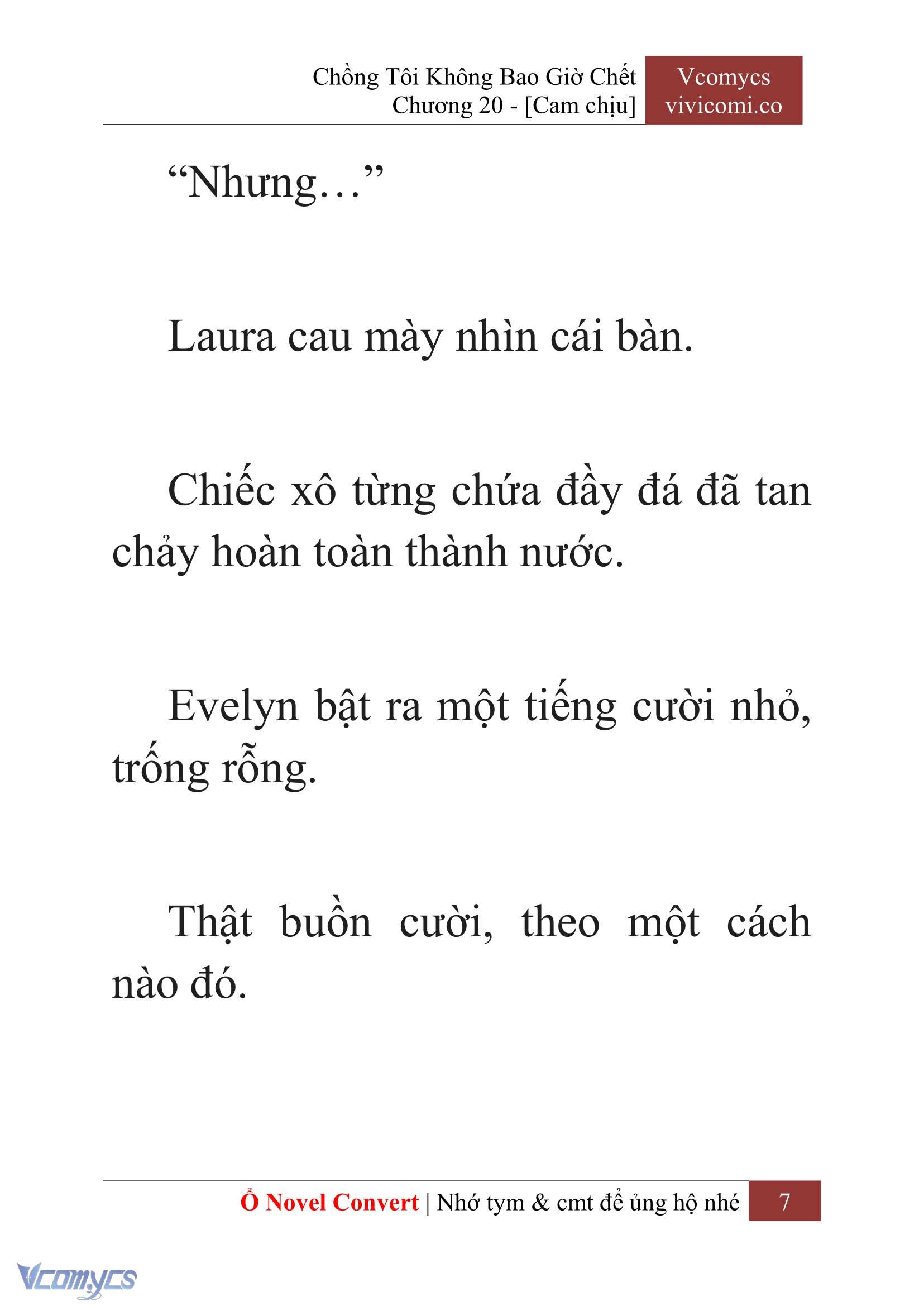 [Novel] Chồng Tôi Không Bao Giờ Chết Chap 20 - Trang 2