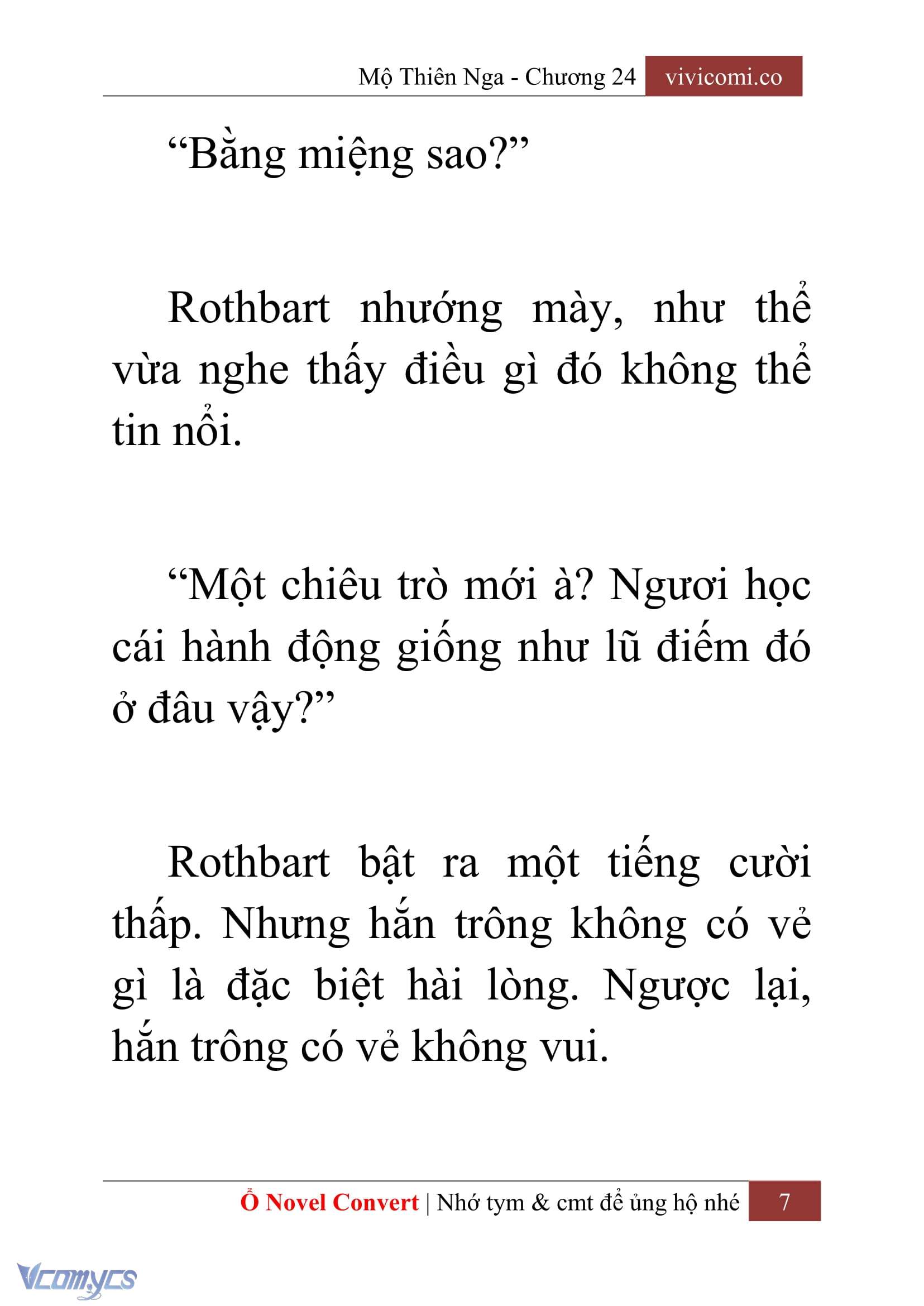 [Novel] Mộ Thiên Nga Chap 24 - Trang 2