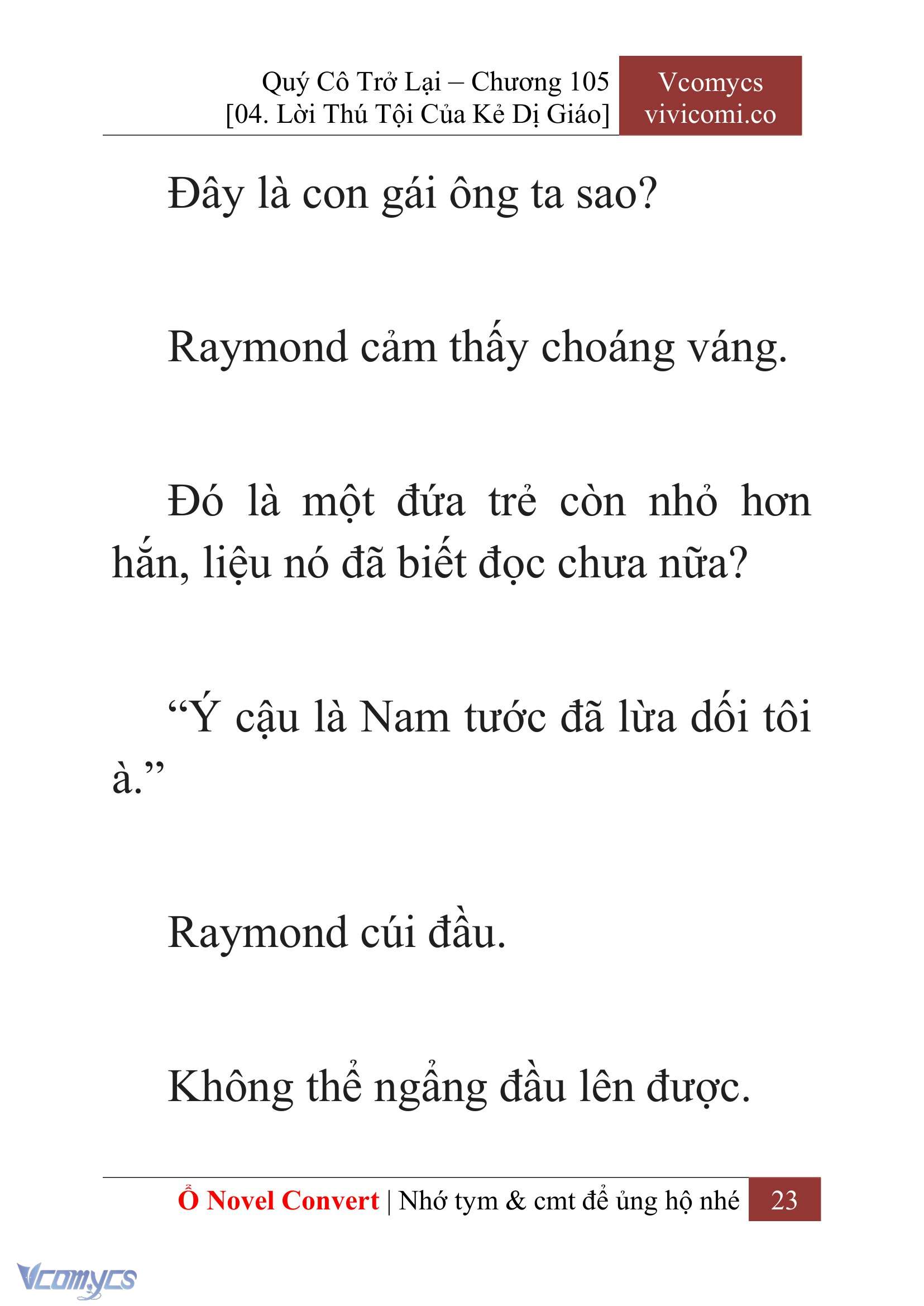 [Novel] Quý Cô Trở Lại Chap 105 - Trang 2