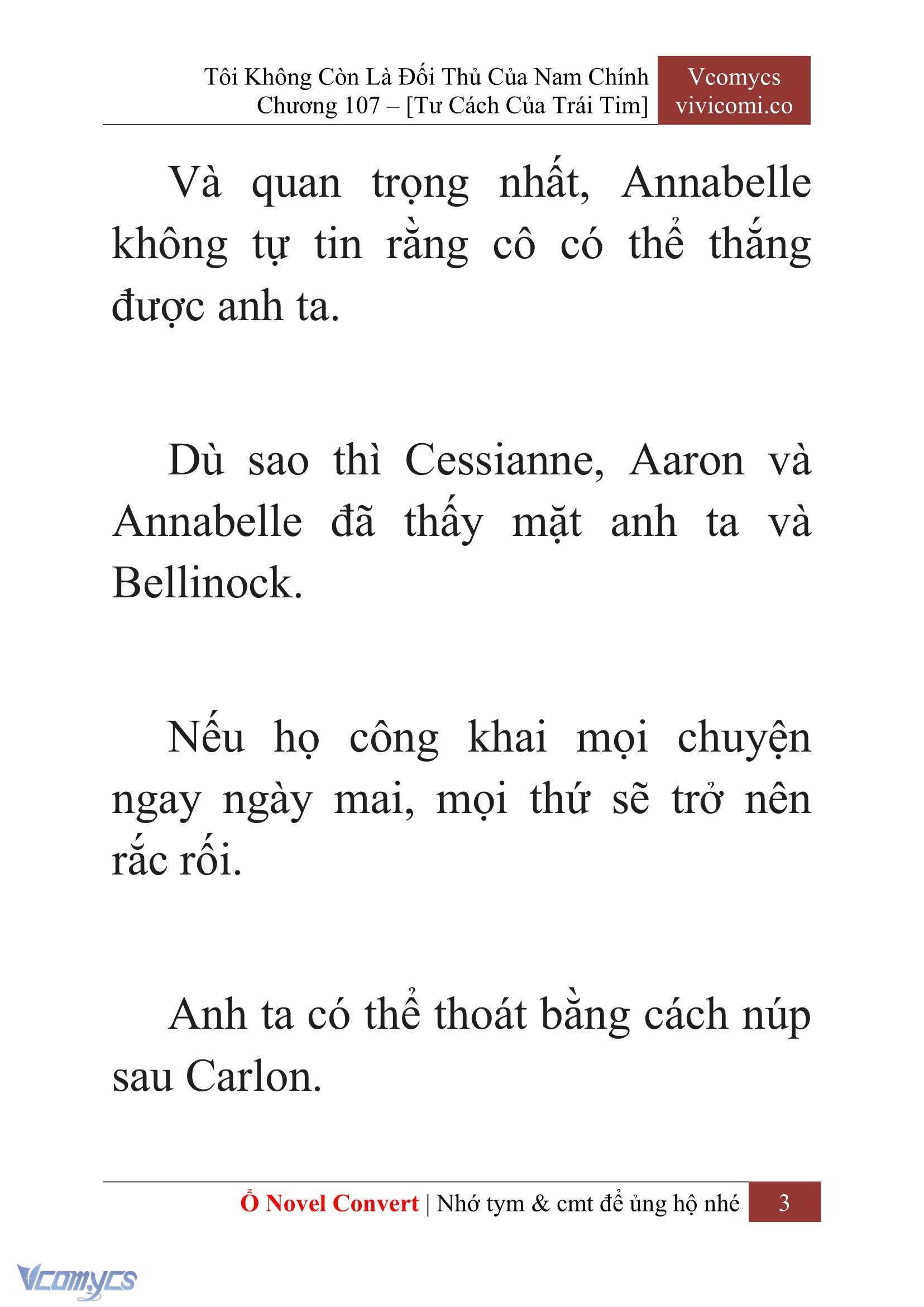 [Novel] Tôi Không Còn Là Đối Thủ Của Nam Chính Chap 107 - Trang 2