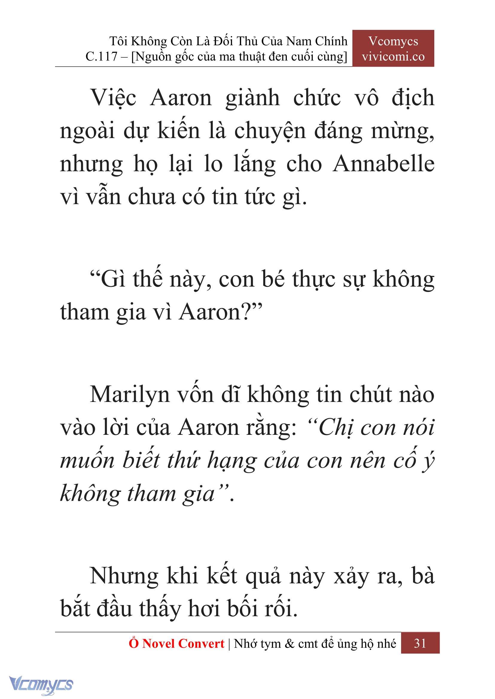 [Novel] Tôi Không Còn Là Đối Thủ Của Nam Chính Chap 117 - Trang 2