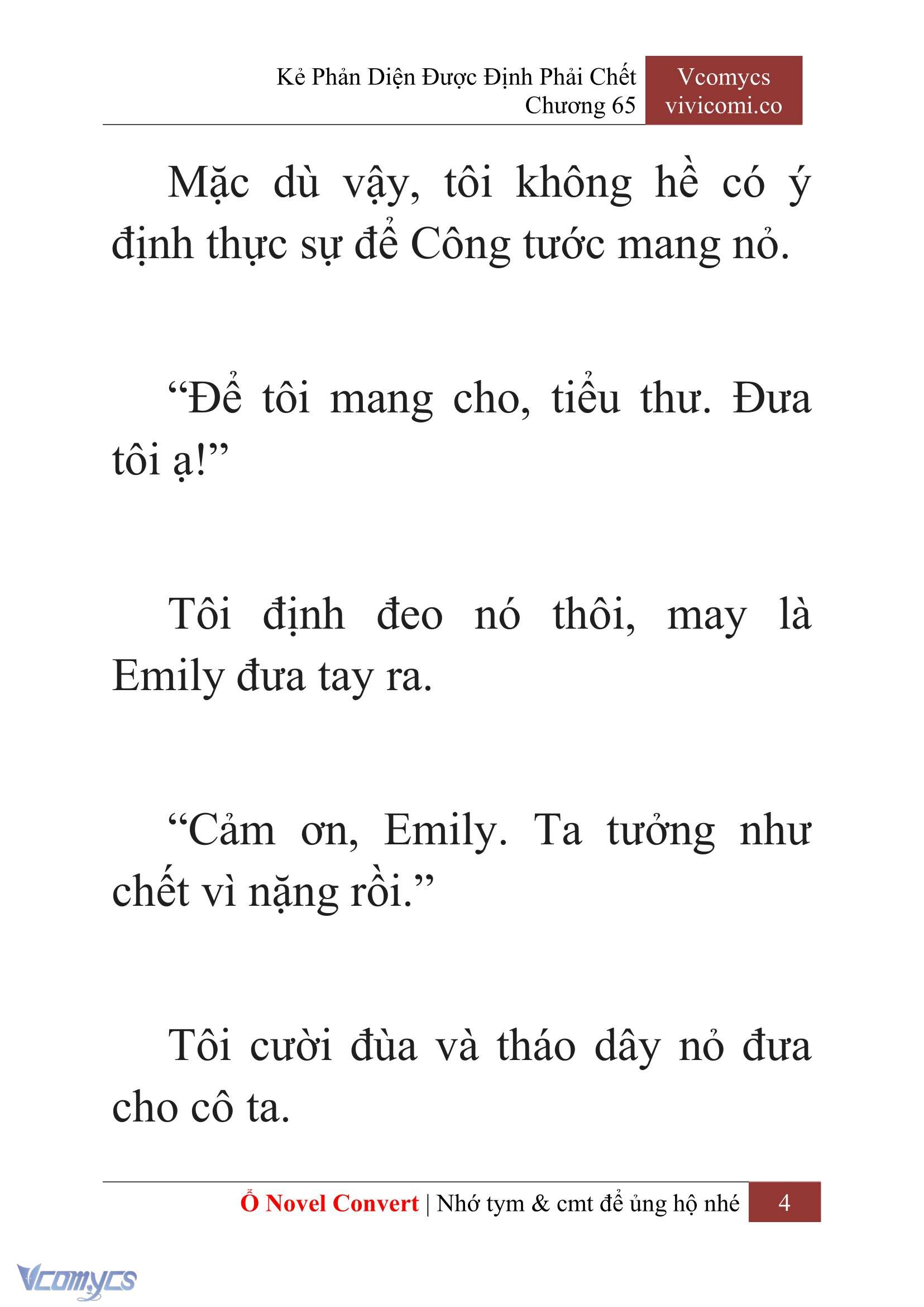 [Novel] Kẻ Phản Diện Được Định Phải Chết Chap 65 - Trang 2