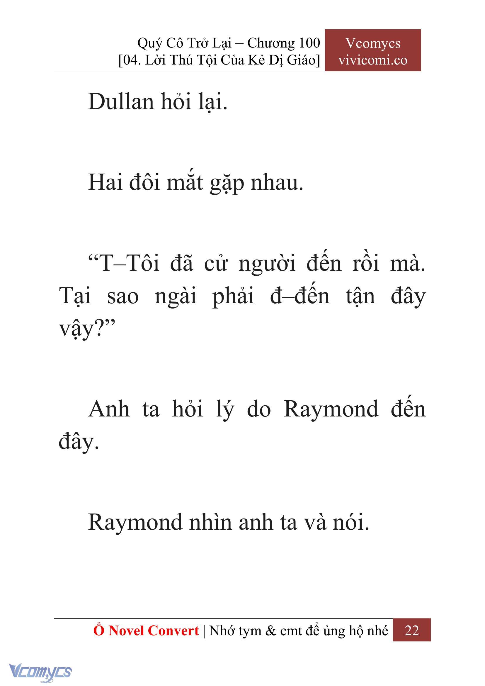 [Novel] Quý Cô Trở Lại Chap 100 - Trang 2