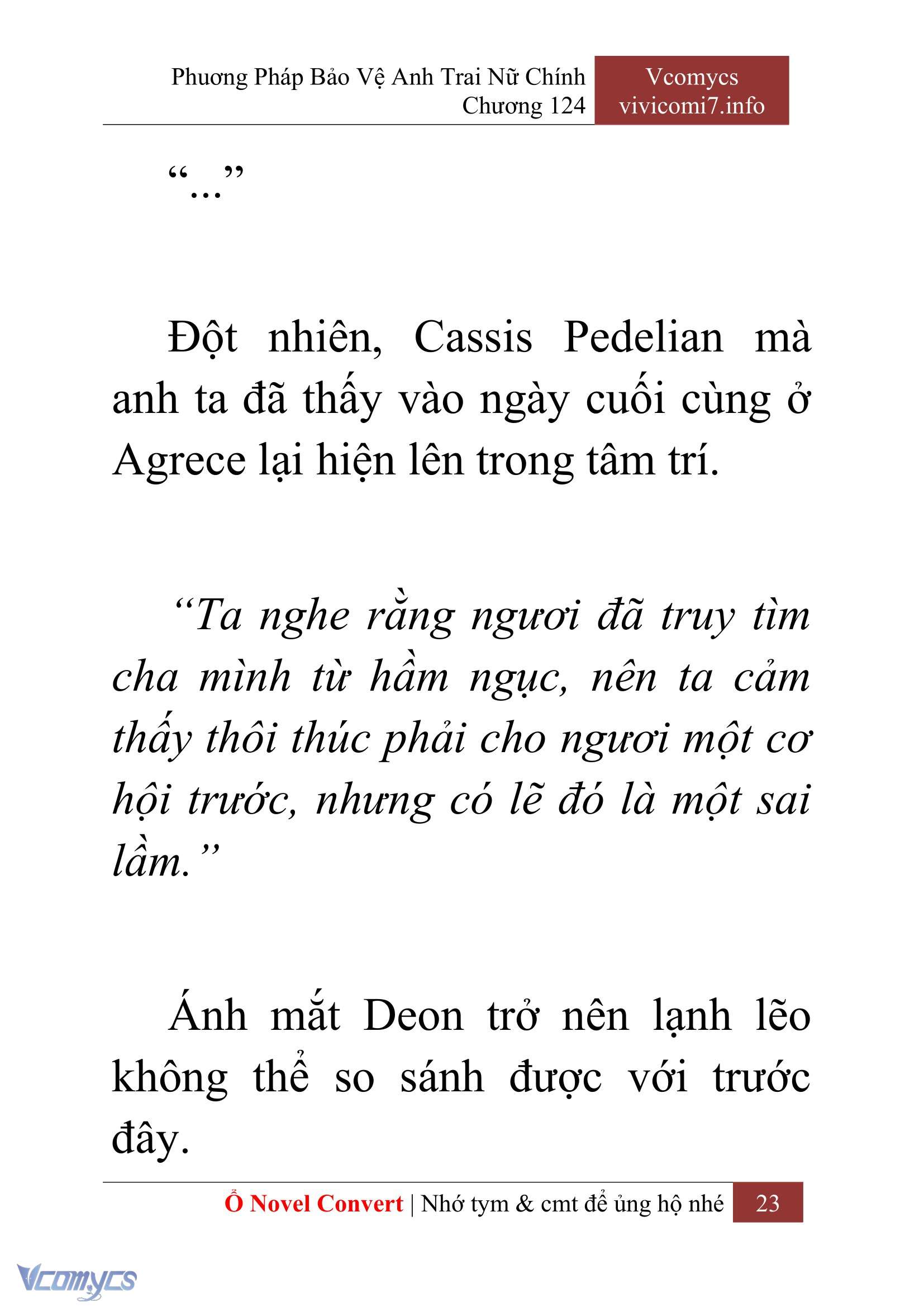 [Novel] Phương Pháp Bảo Vệ Anh Trai Nữ Chính Chap 124 - Trang 2