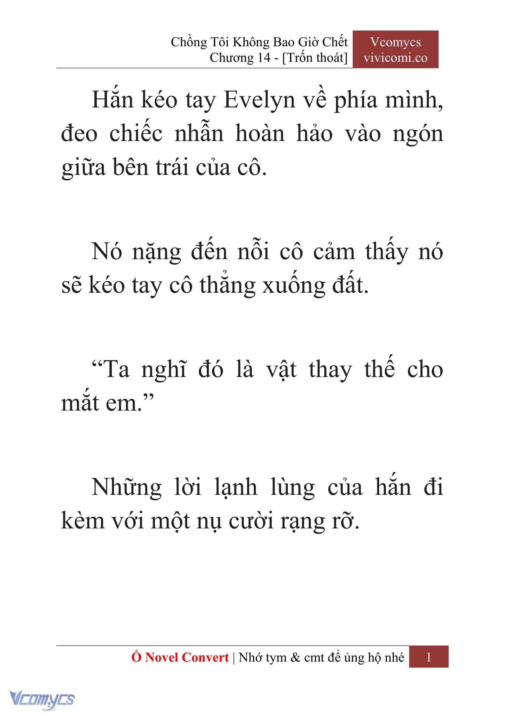 [Novel] Chồng Tôi Không Bao Giờ Chết Chap 14 - Trang 2