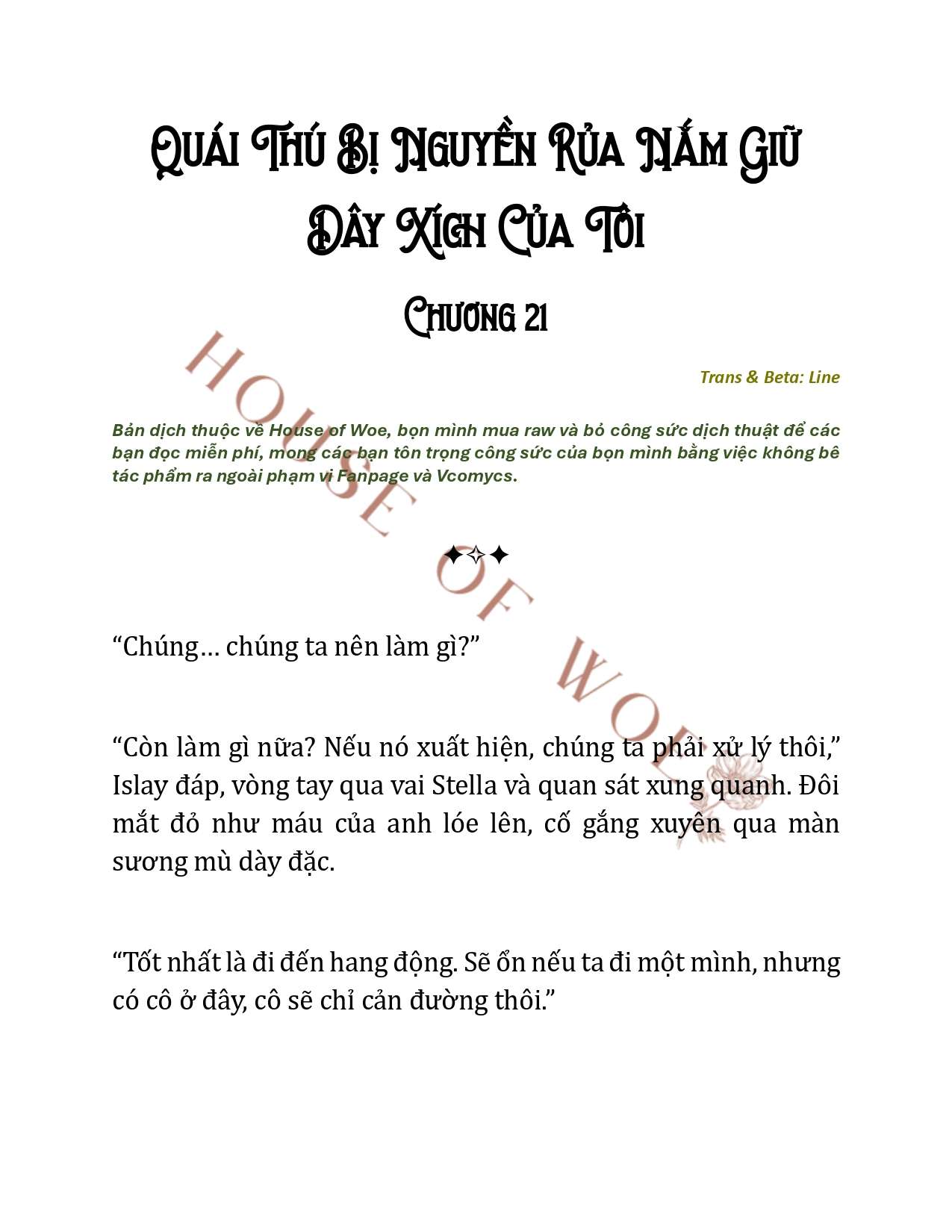 [NOVEL] QUÁI THÚ BỊ NGUYỀN RỦA NẮM GIỮ DÂY XÍCH CỦA TÔI Chap 21 - Trang 2
