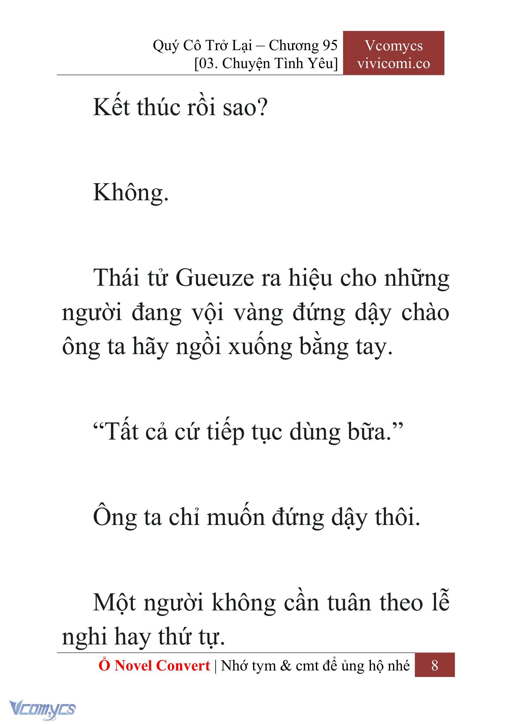 [Novel] Quý Cô Trở Lại Chap 95 - Trang 2