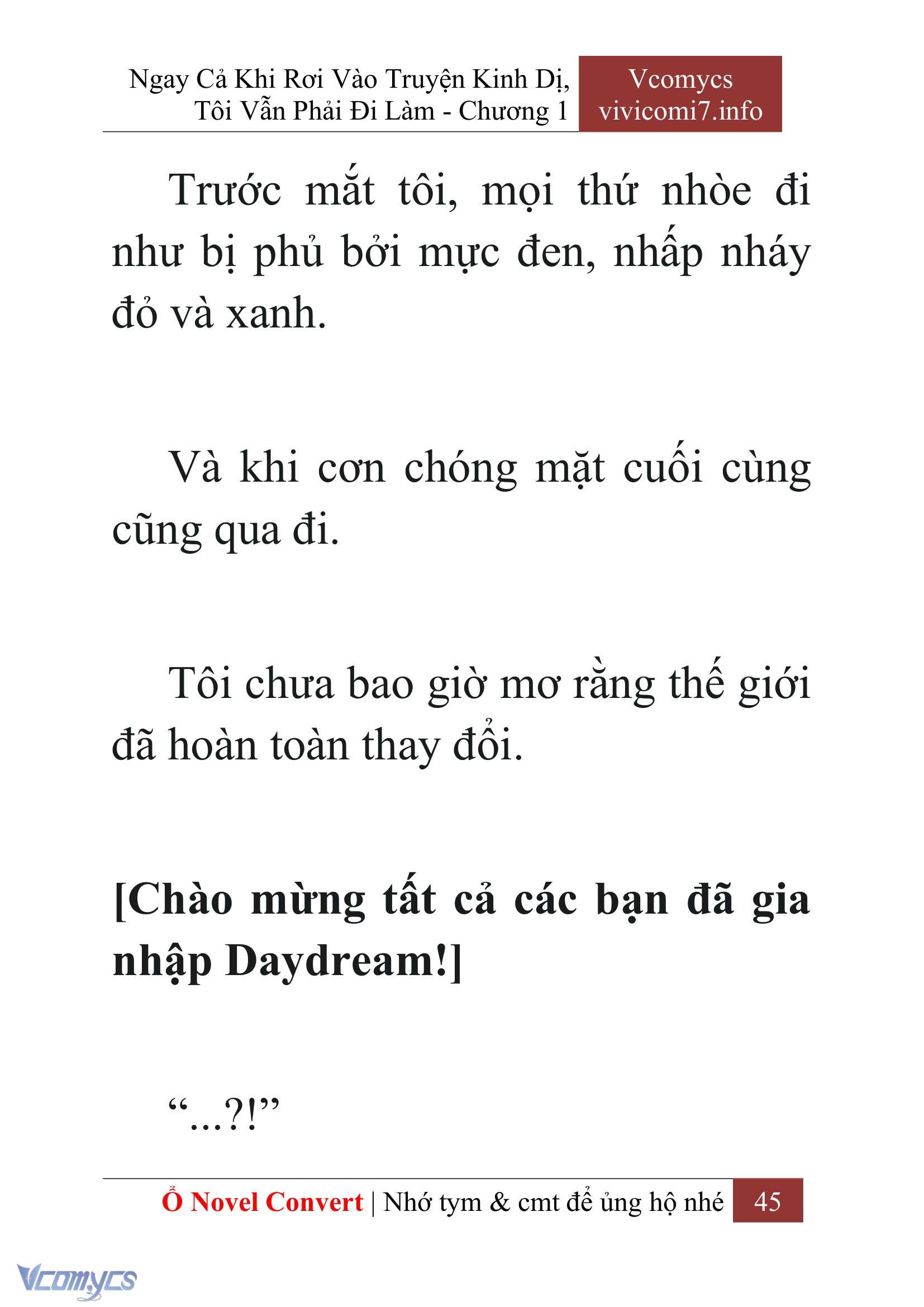 [Novel] Ngay Cả Khi Rơi Vào Truyện Kinh Dị, Tôi Vẫn Phải Đi Làm Chap 1 - Trang 2