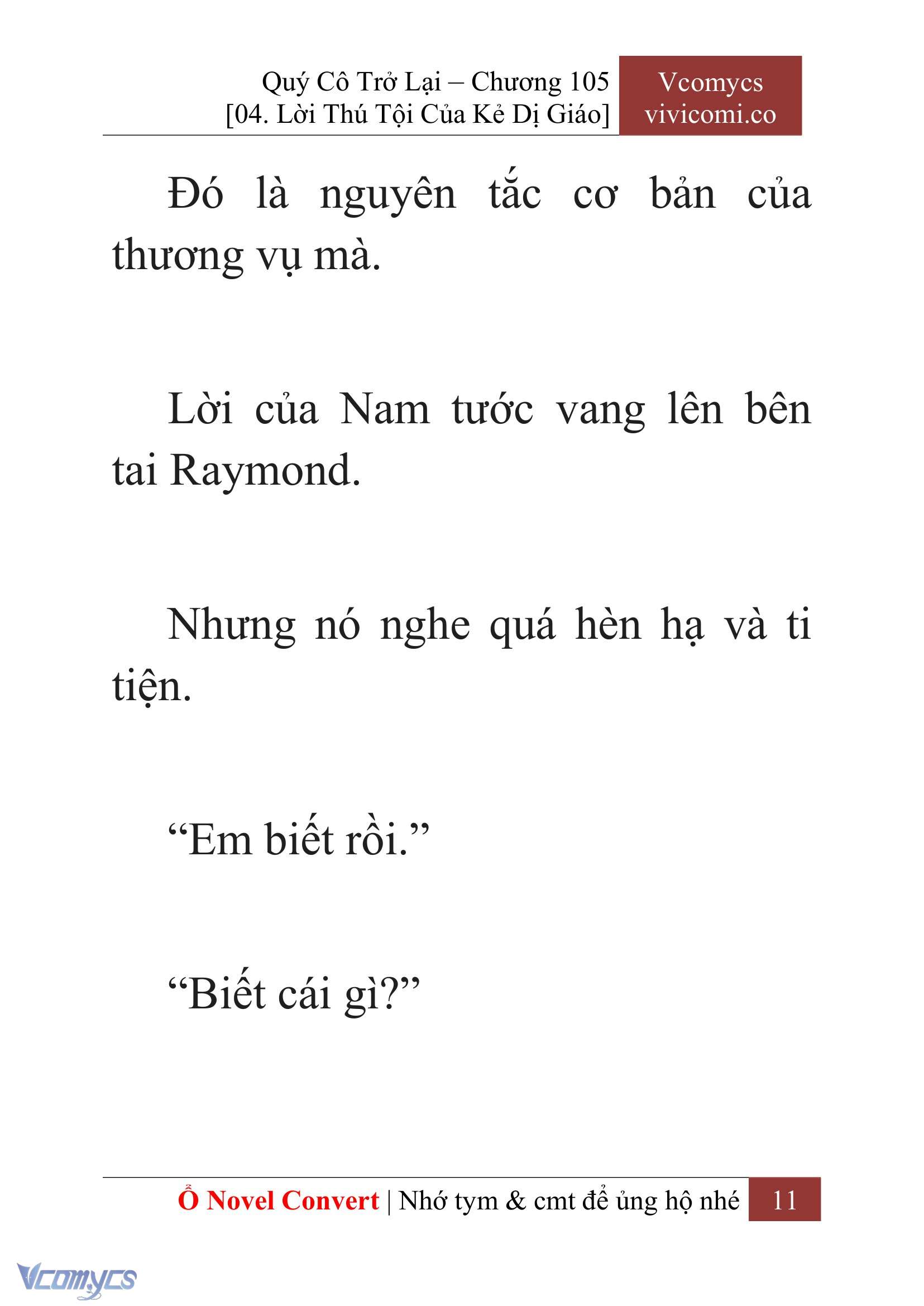 [Novel] Quý Cô Trở Lại Chap 105 - Trang 2