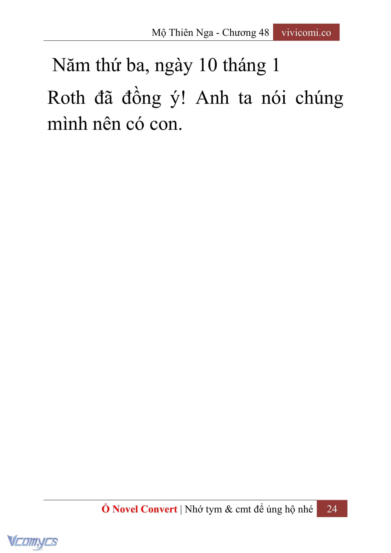 [Novel] Mộ Thiên Nga Chap 48 - Trang 2