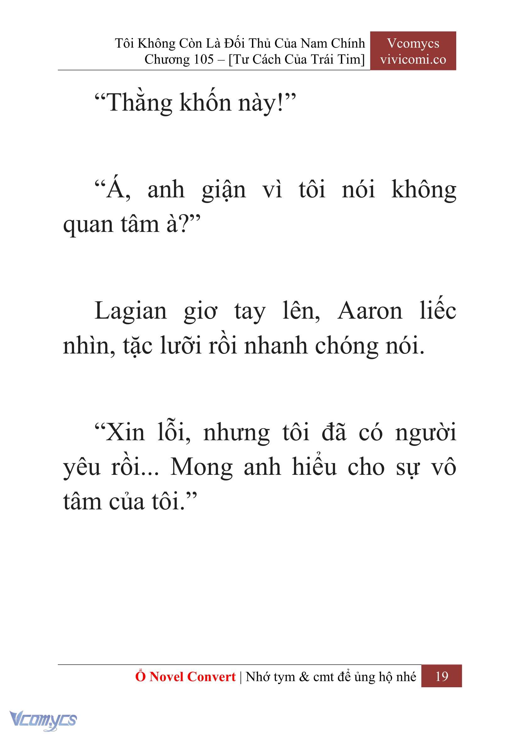 [Novel] Tôi Không Còn Là Đối Thủ Của Nam Chính Chap 105 - Trang 2