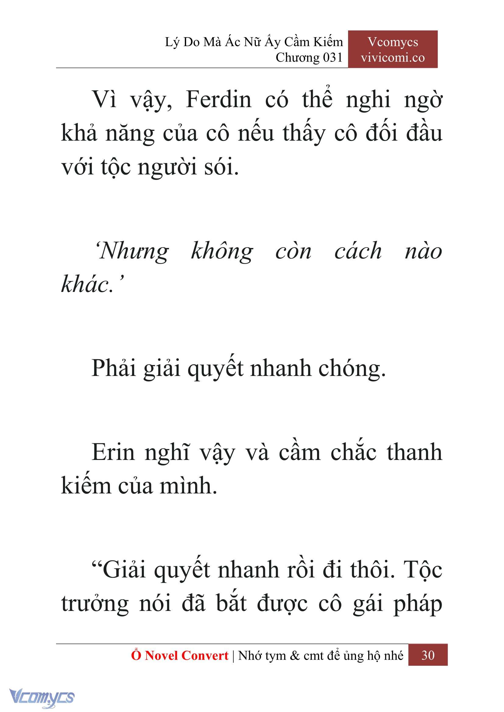 [Novel] Lý Do Mà Ác Nữ Ấy Cầm Kiếm Chap 31 - Trang 2