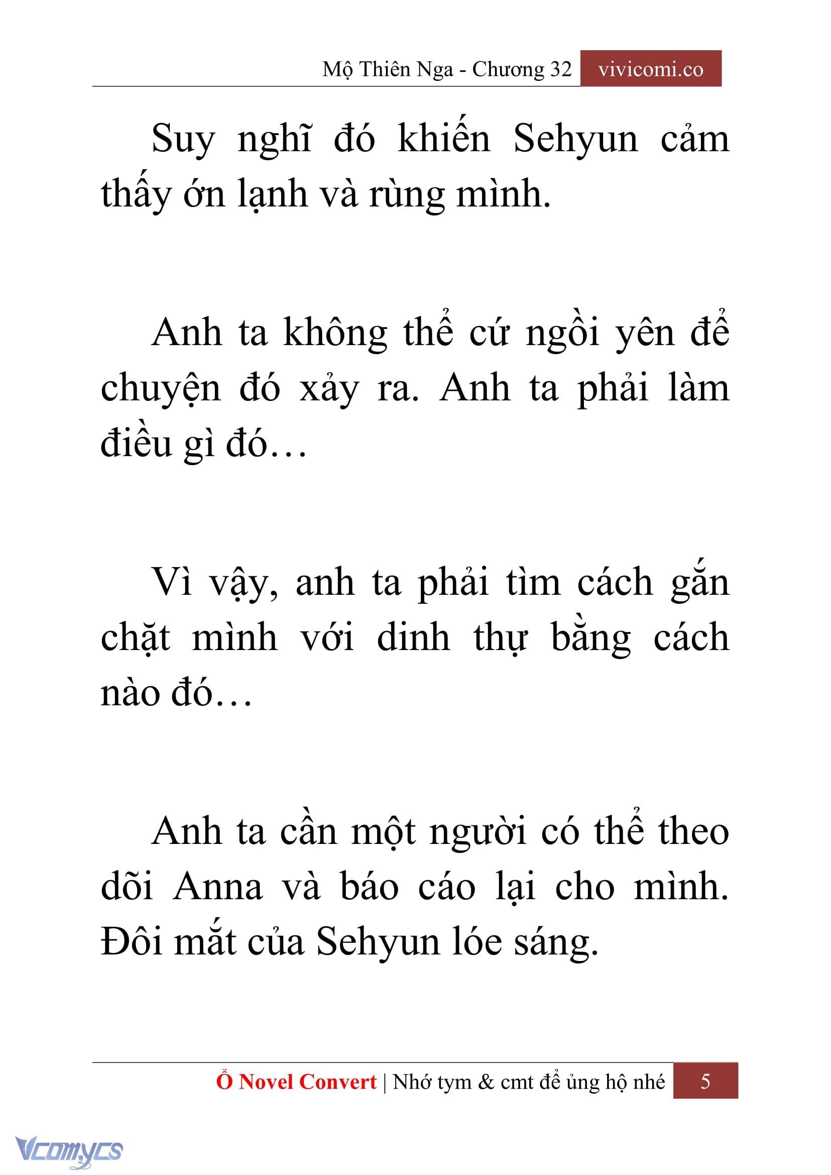 [Novel] Mộ Thiên Nga Chap 32 - Trang 2