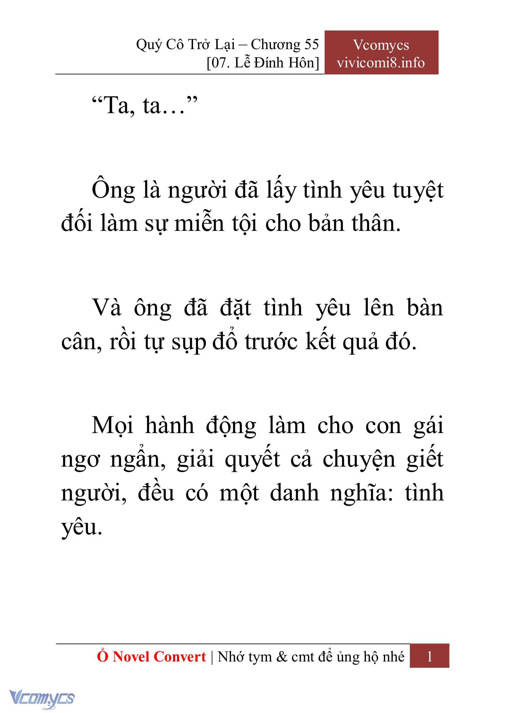 [Novel] Quý Cô Trở Lại Chap 55 - Trang 2