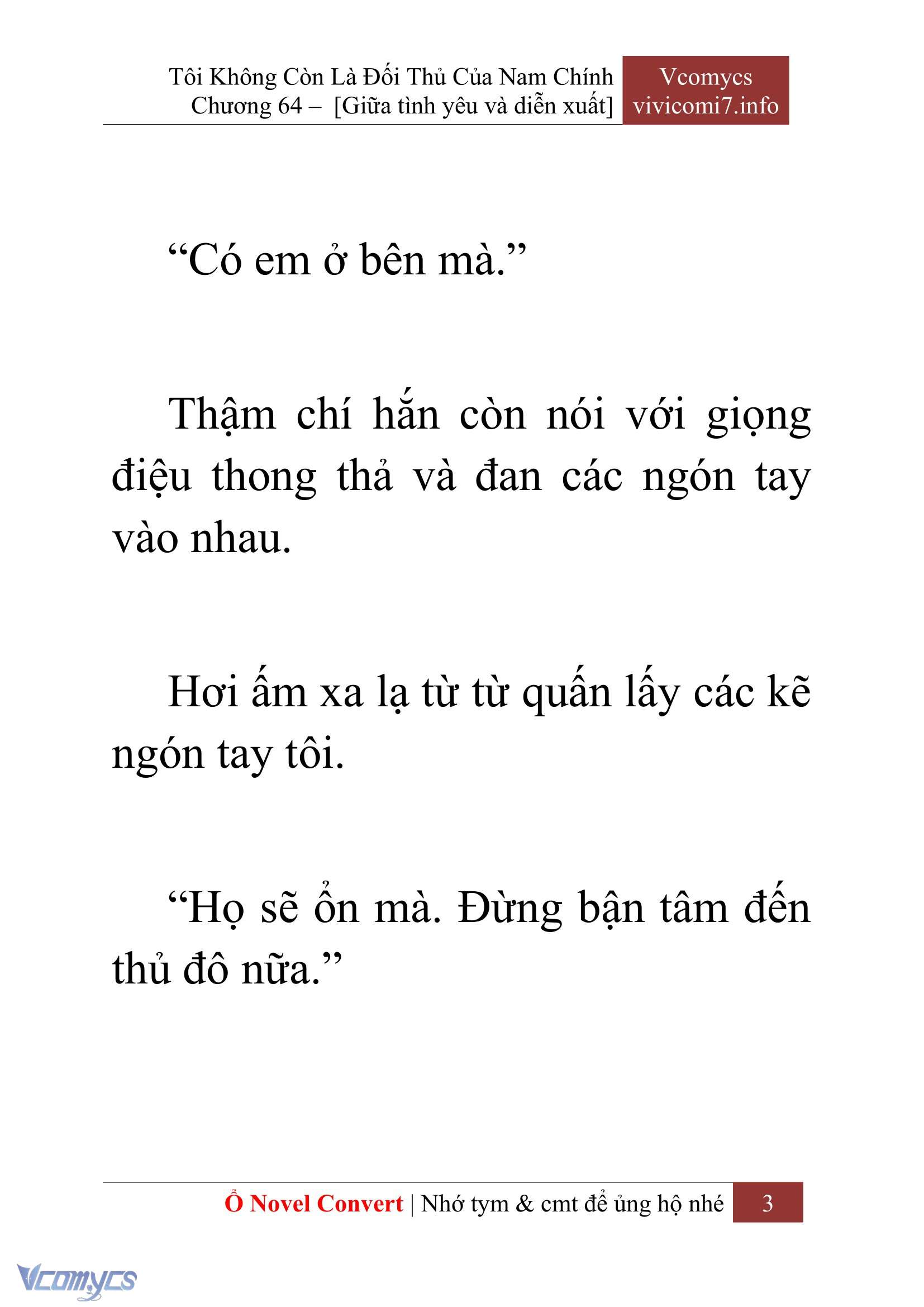 [Novel] Tôi Không Còn Là Đối Thủ Của Nam Chính Chap 64 - Trang 2