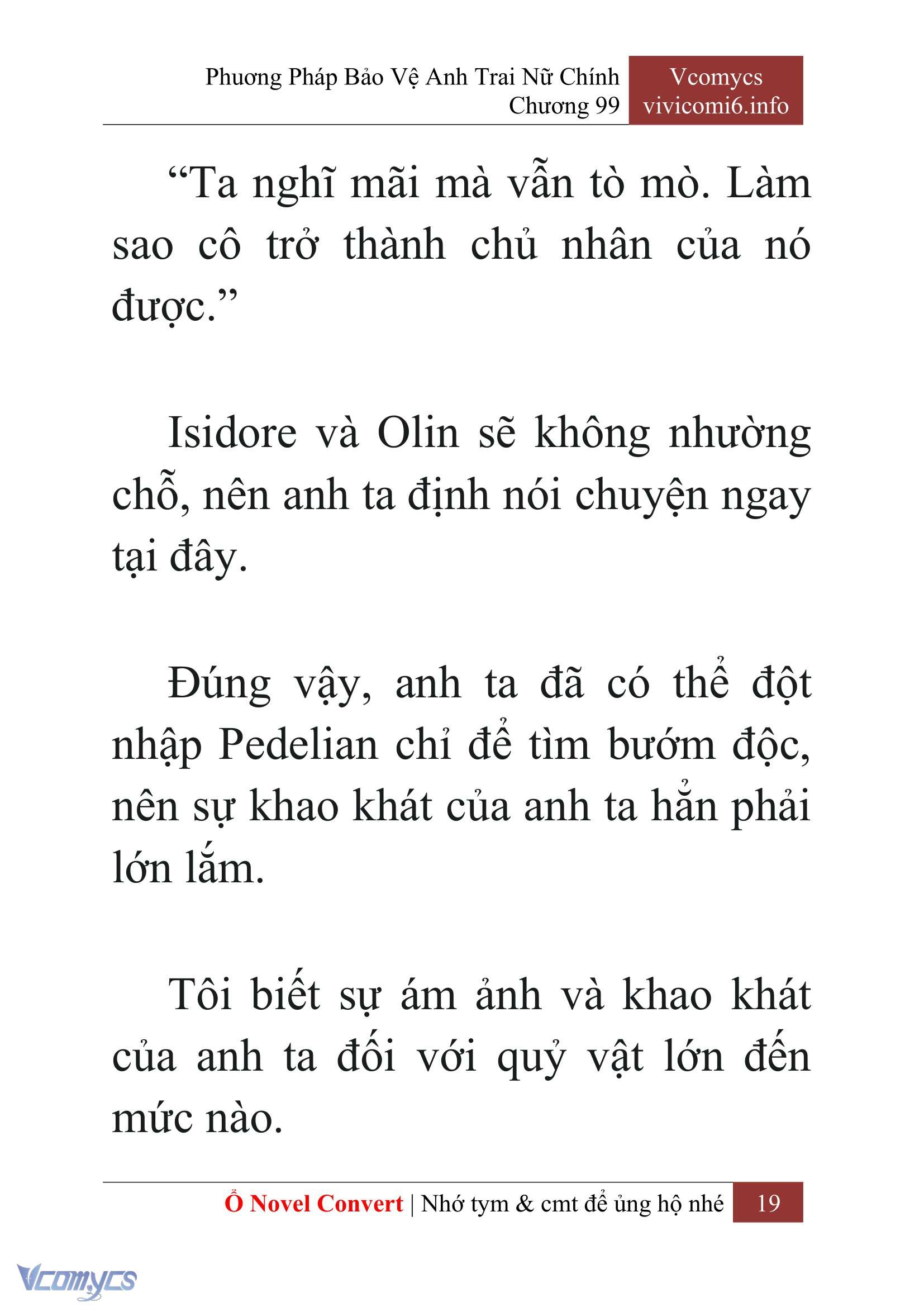 [Novel] Phương Pháp Bảo Vệ Anh Trai Nữ Chính Chap 99 - Trang 2