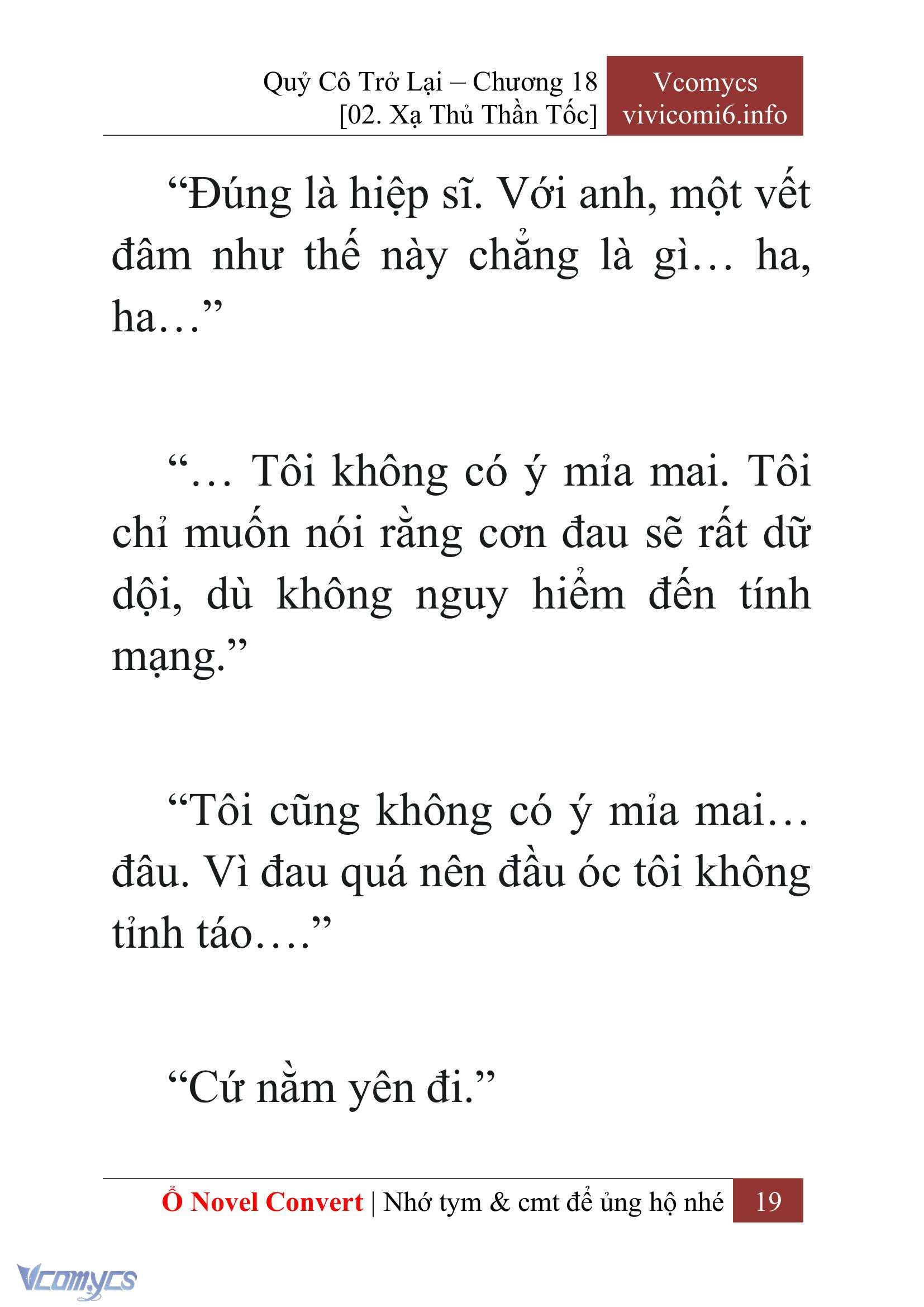 [Novel] Quý Cô Trở Lại Chap 18 - Trang 2