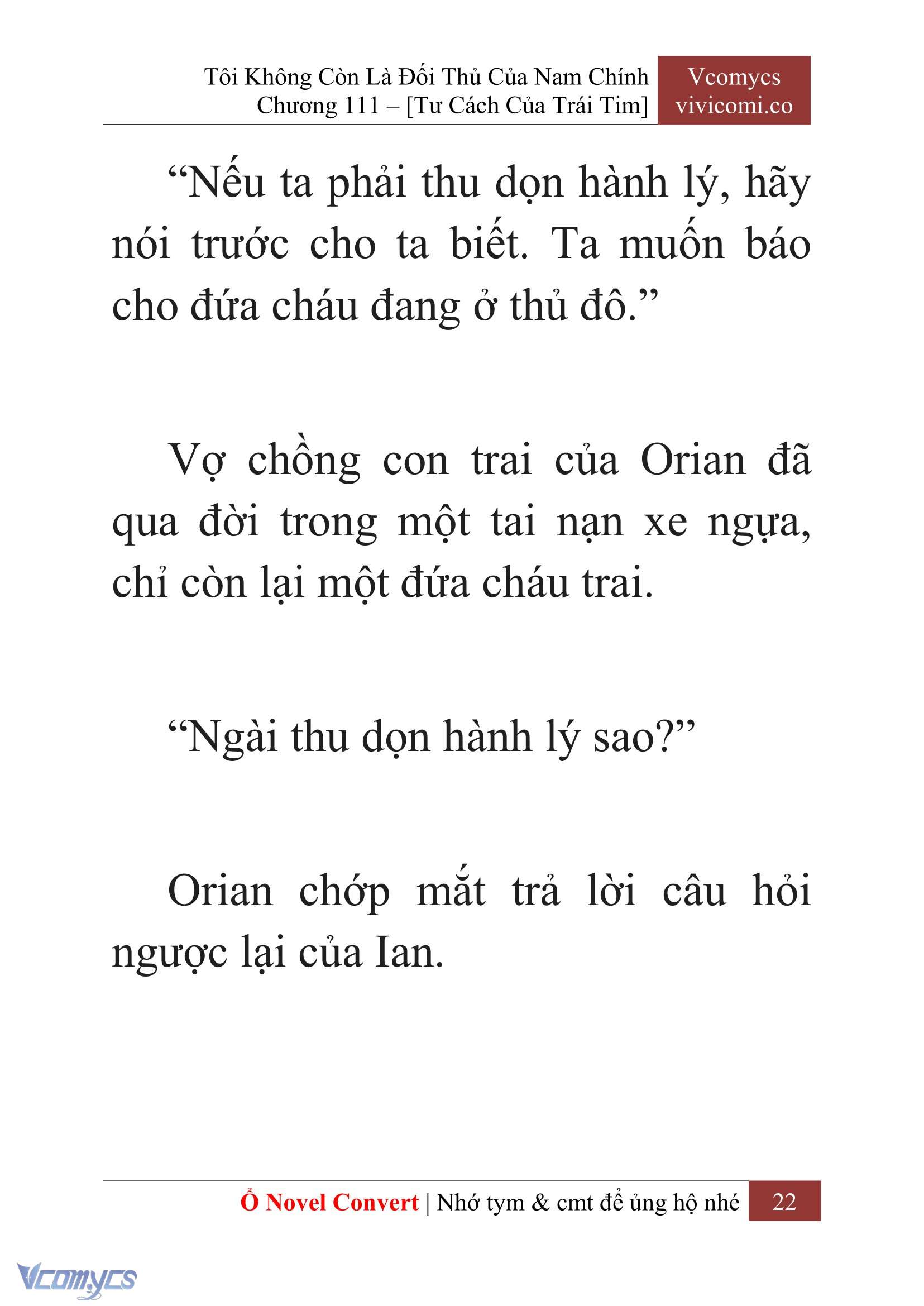 [Novel] Tôi Không Còn Là Đối Thủ Của Nam Chính Chap 111 - Trang 2