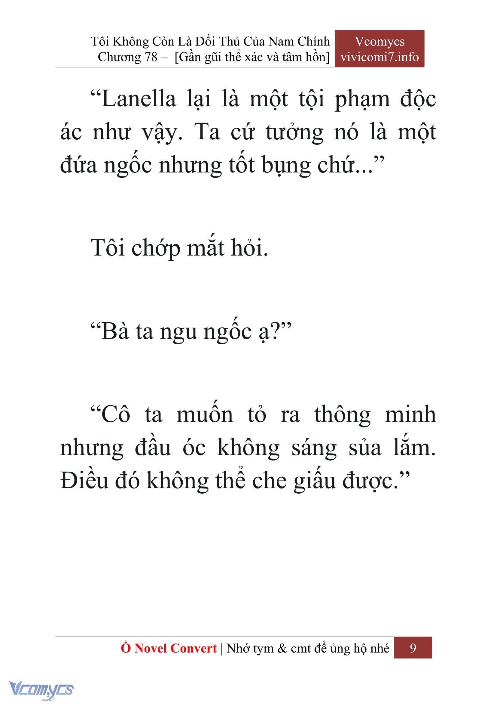 [Novel] Tôi Không Còn Là Đối Thủ Của Nam Chính Chap 78 - Trang 2