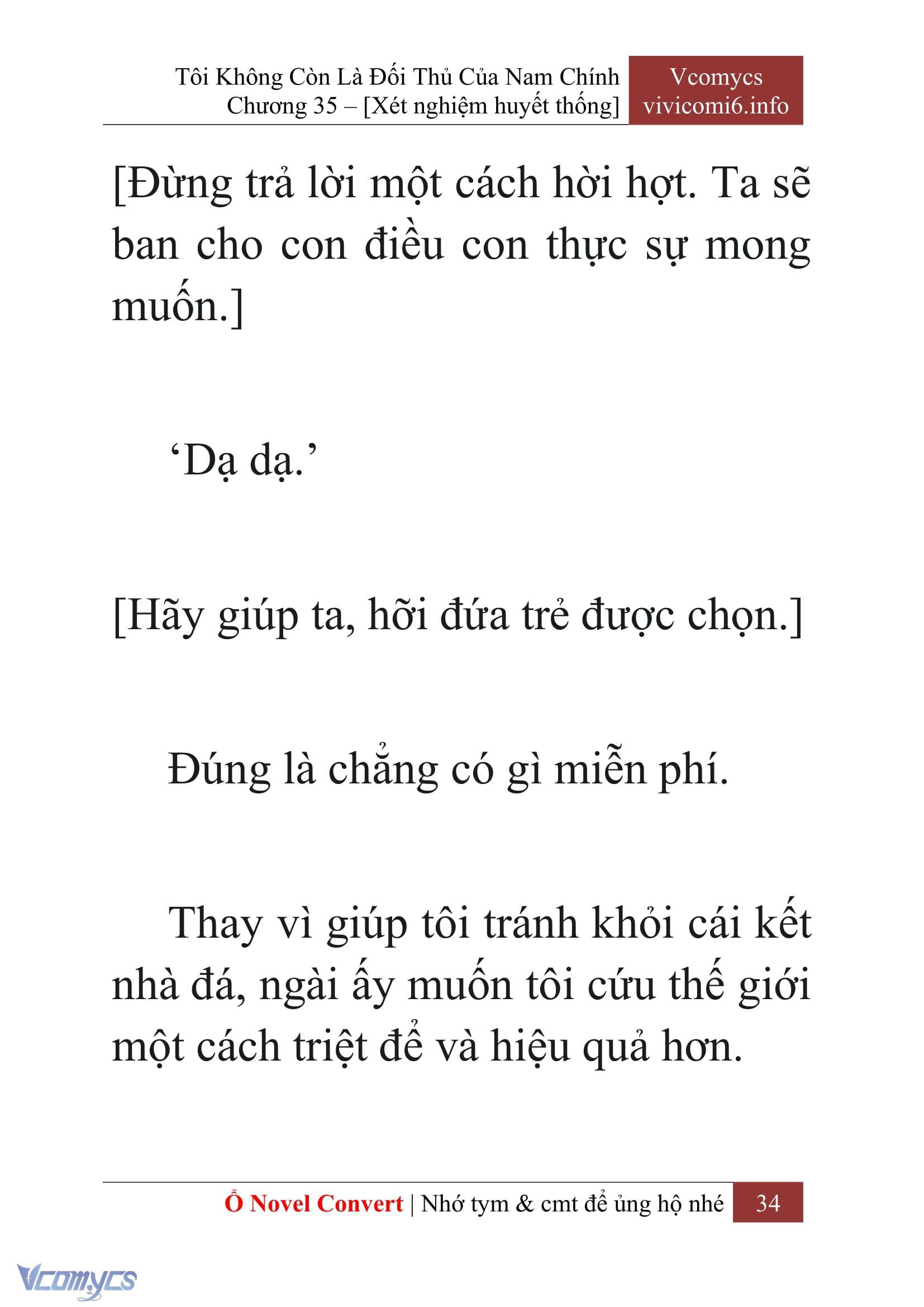 [Novel] Tôi Không Còn Là Đối Thủ Của Nam Chính Chap 35 - Trang 2