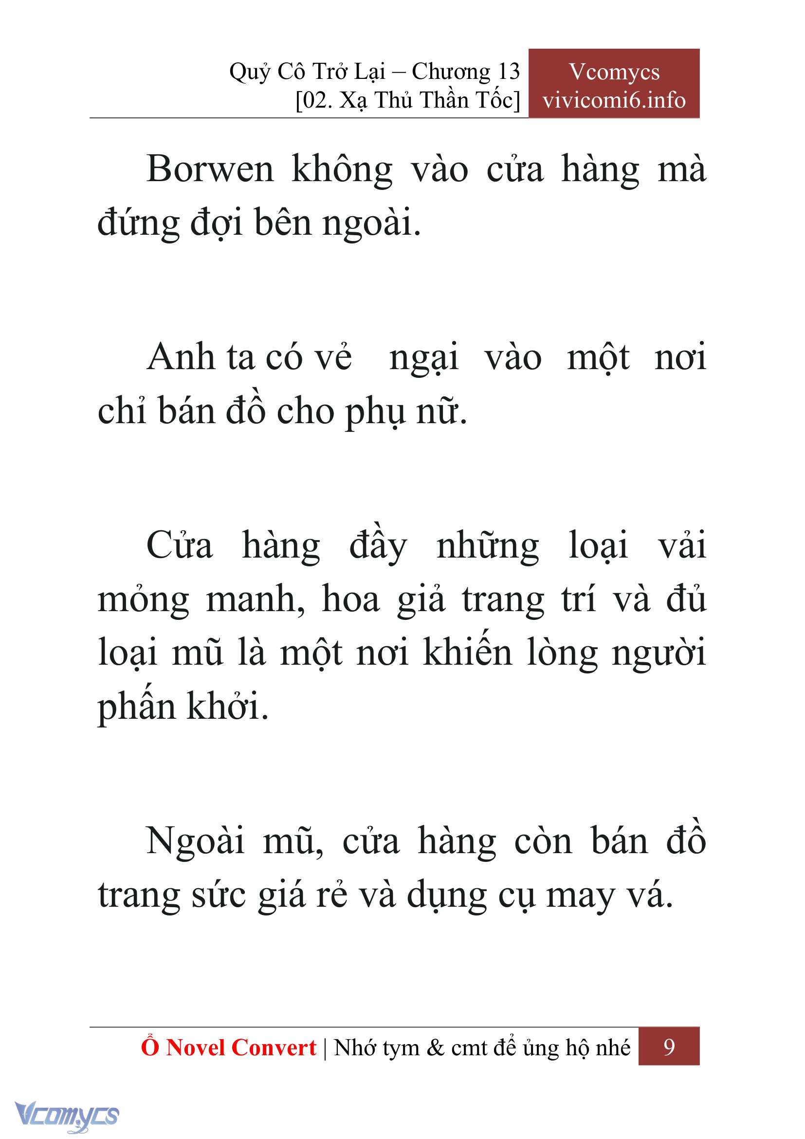 [Novel] Quý Cô Trở Lại Chap 13 - Trang 2