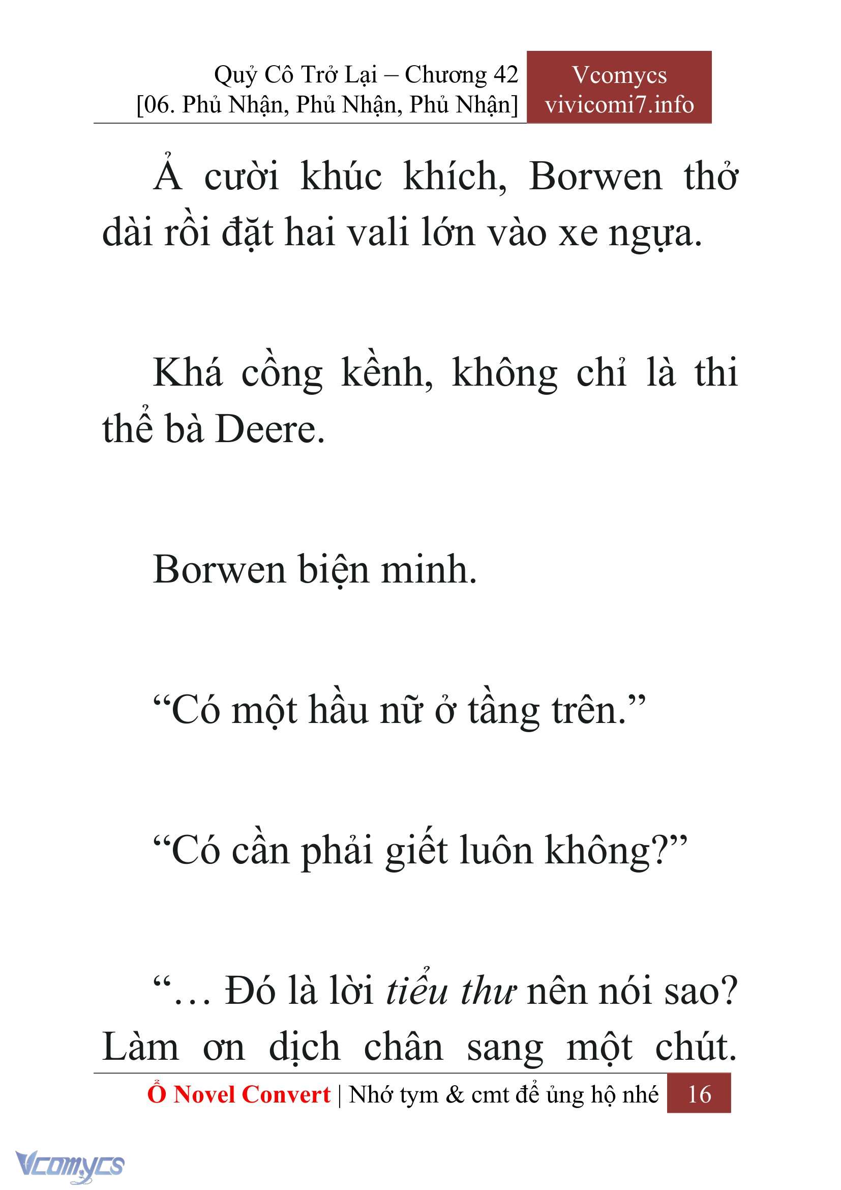 [Novel] Quý Cô Trở Lại Chap 42 - Trang 2