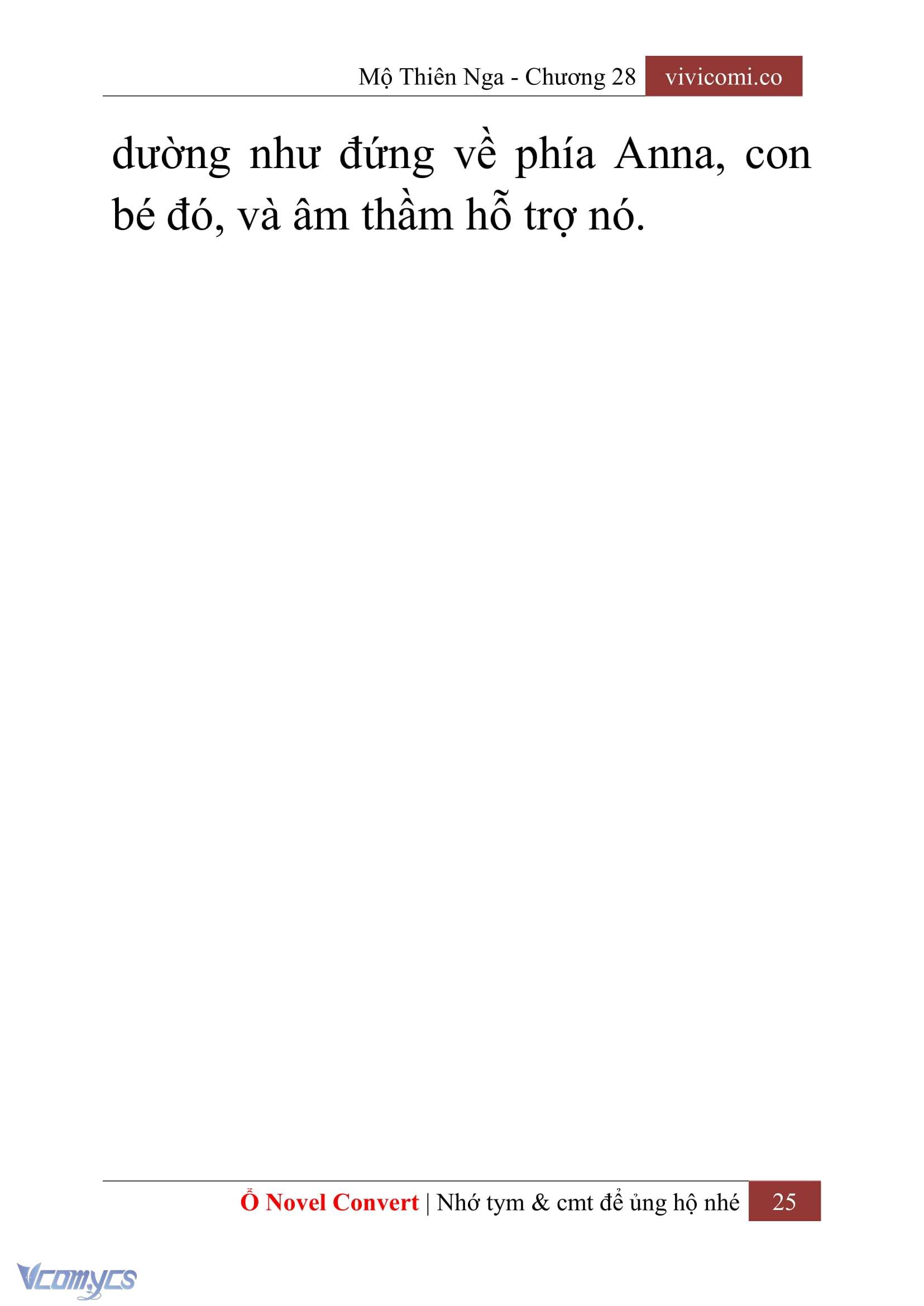 [Novel] Mộ Thiên Nga Chap 28 - Trang 2