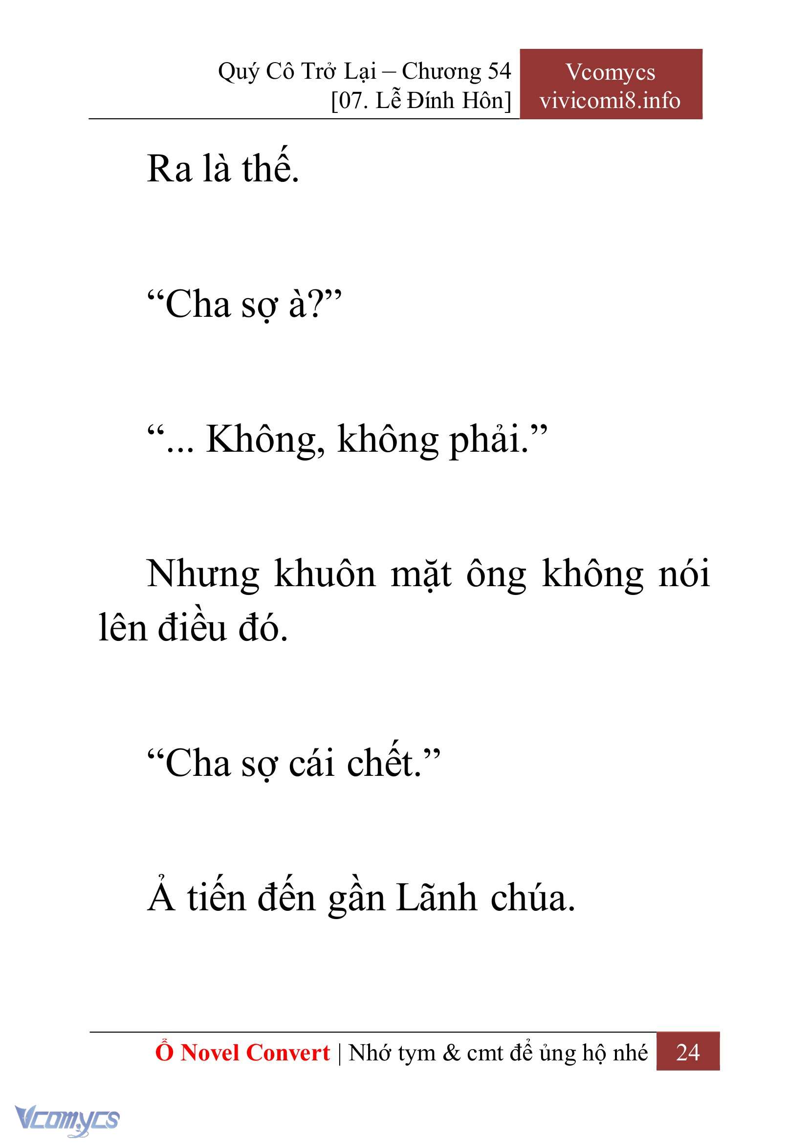 [Novel] Quý Cô Trở Lại Chap 54 - Trang 2
