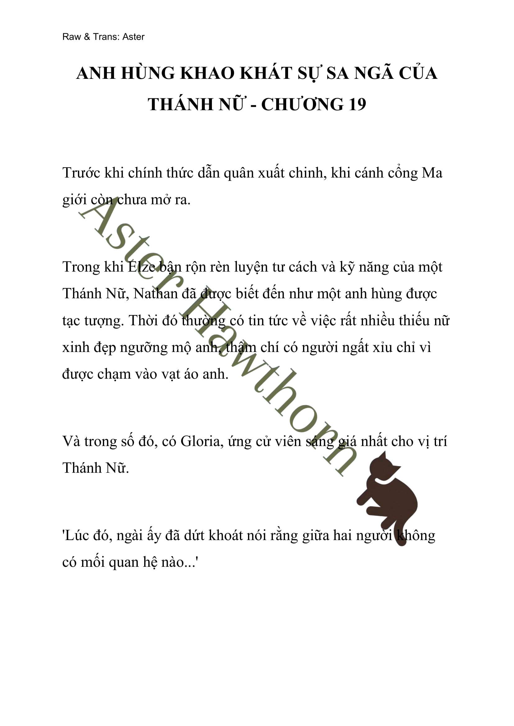 [NOVEL] Anh Hùng Khao Khát Sự Sa Ngã Của Thánh Nữ Chap 19 - Trang 2