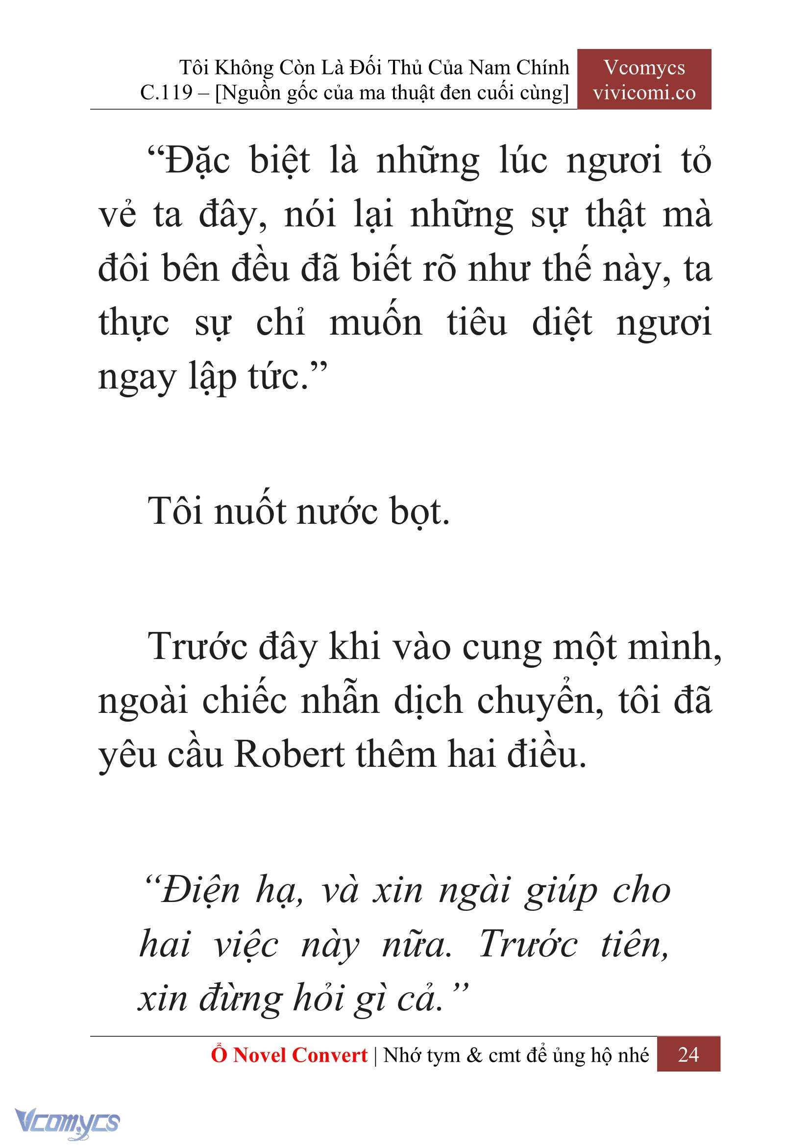 [Novel] Tôi Không Còn Là Đối Thủ Của Nam Chính Chap 119 - Trang 2