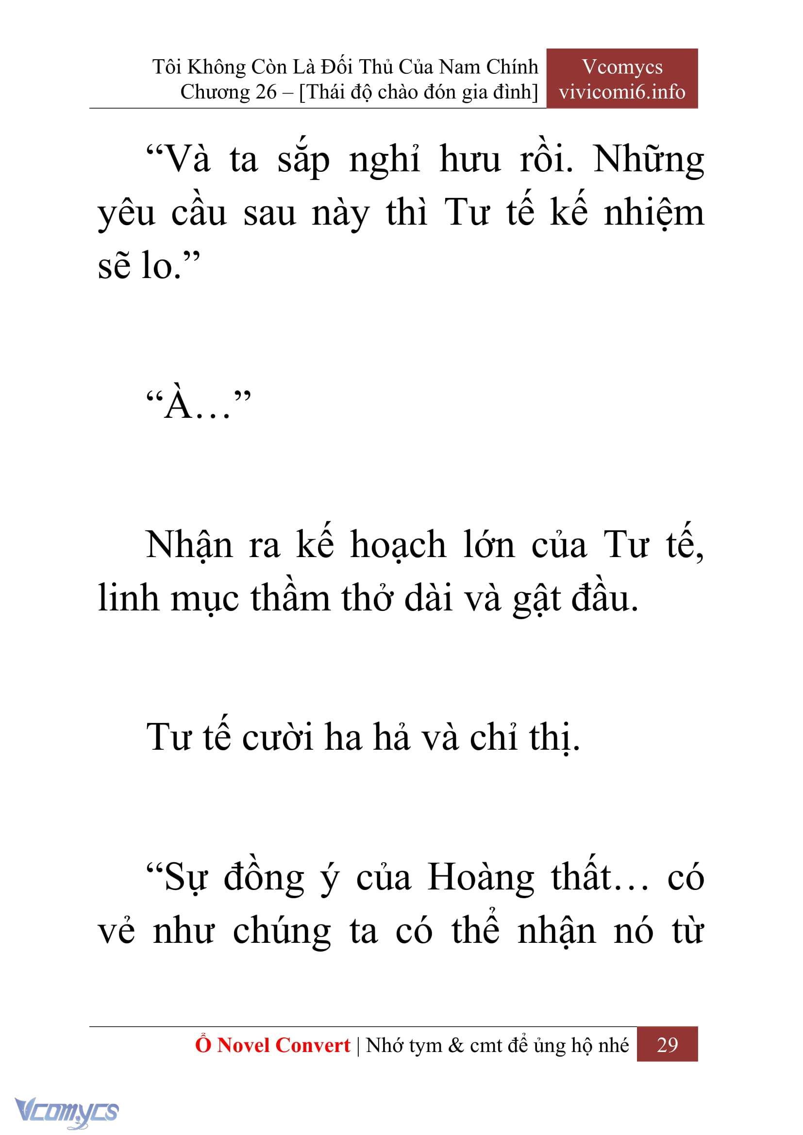 [Novel] Tôi Không Còn Là Đối Thủ Của Nam Chính Chap 26 - Trang 2