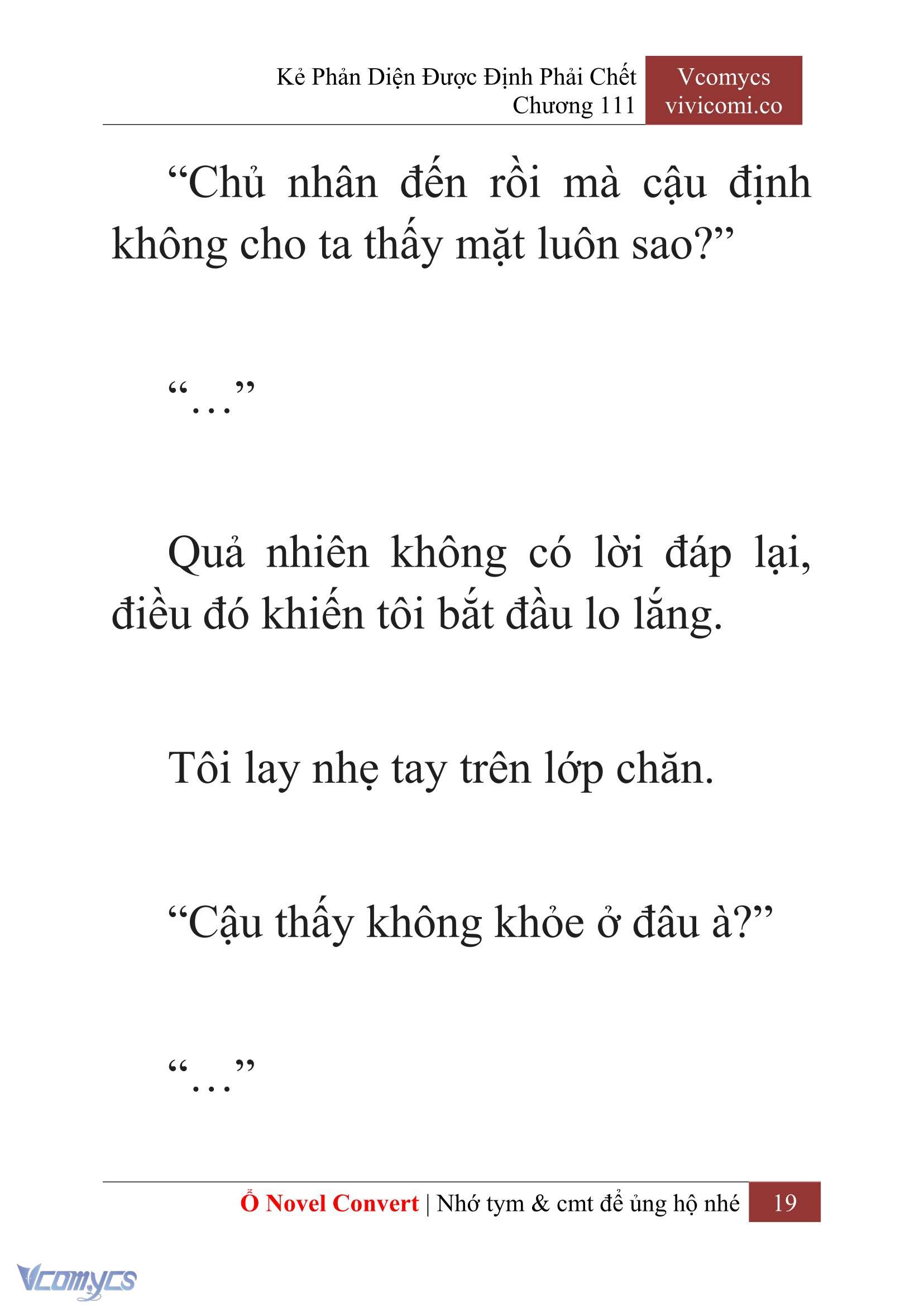 [Novel] Kẻ Phản Diện Được Định Phải Chết Chap 111 - Next Chap 112