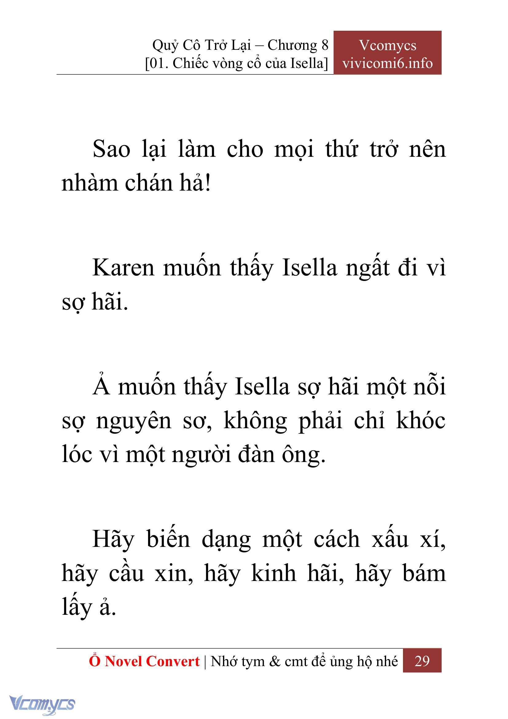 [Novel] Quý Cô Trở Lại Chap 8 - Next Chap 9