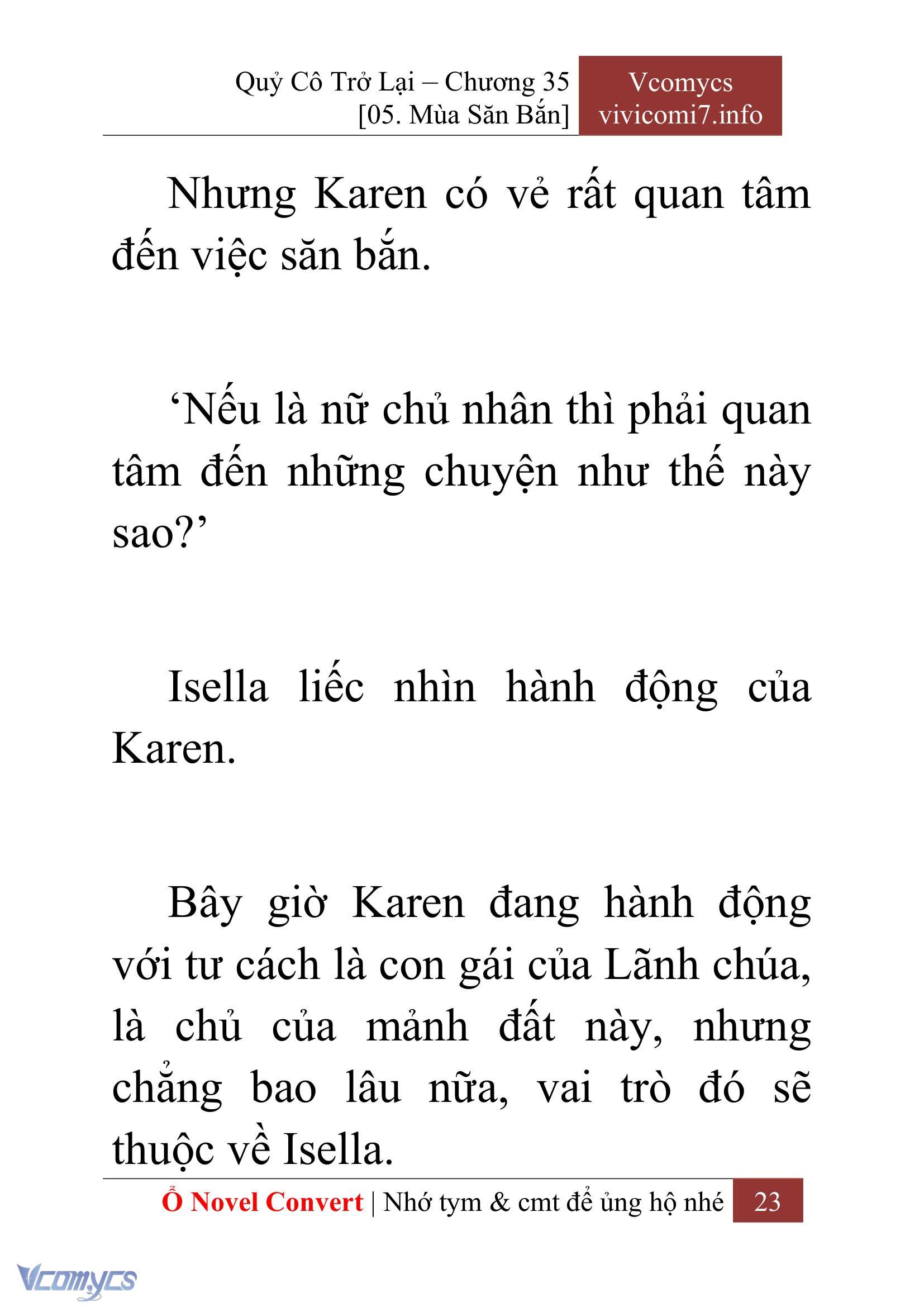 [Novel] Quý Cô Trở Lại Chap 35 - Trang 2