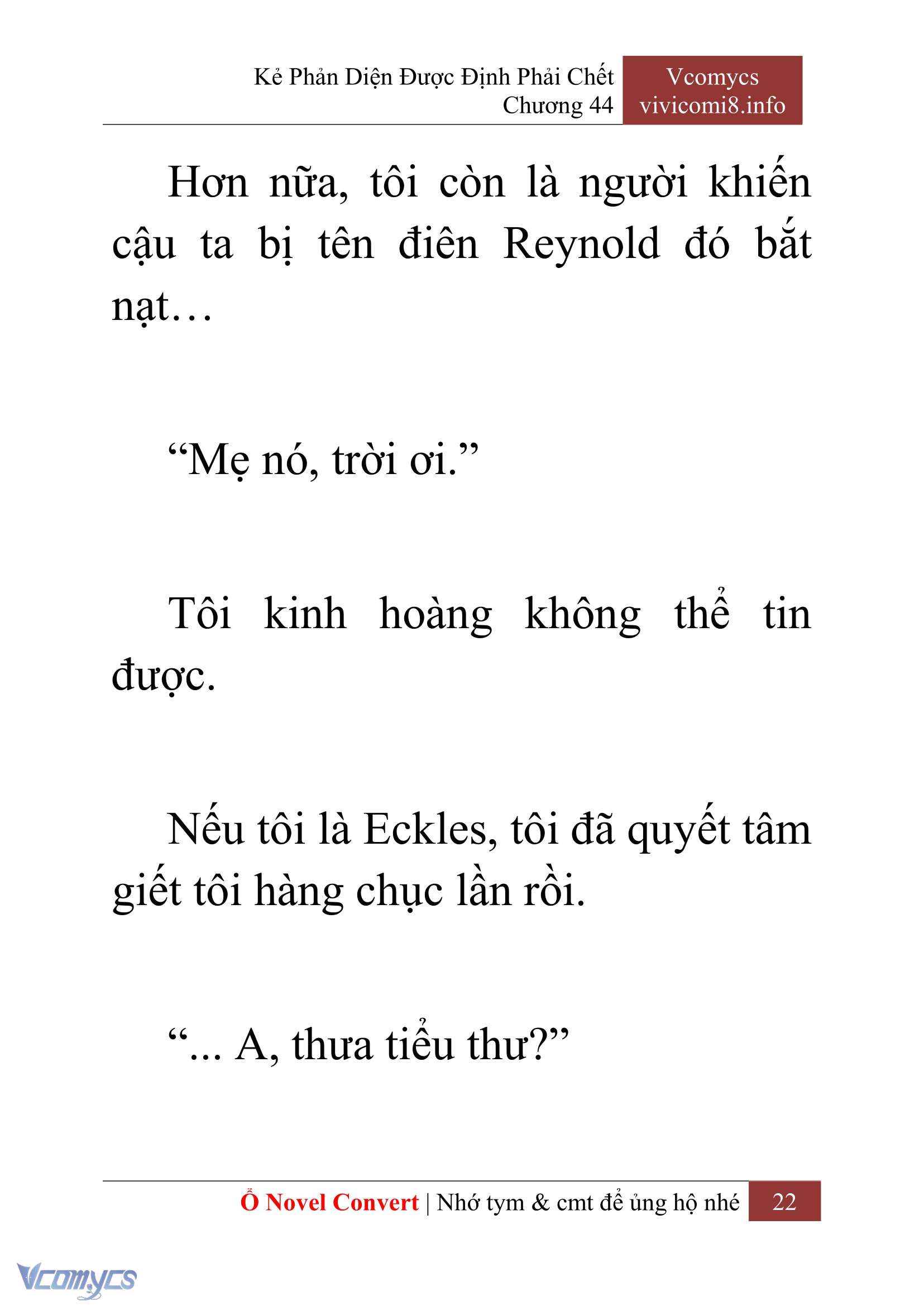 [Novel] Kẻ Phản Diện Được Định Phải Chết Chap 44 - Next Chap 45