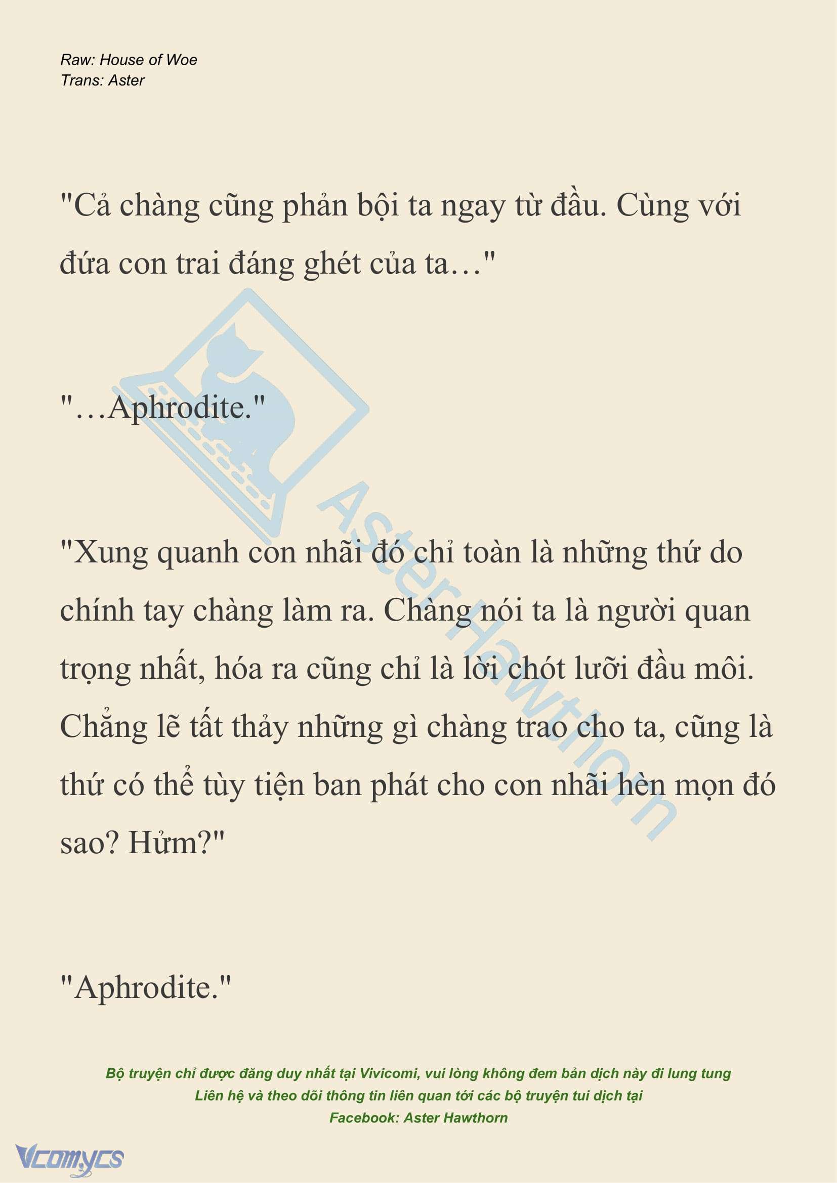 [NOVEL] Dành Cho Các Nữ Thần: Dành cho Psyche Chap 38 - Next Chap 39
